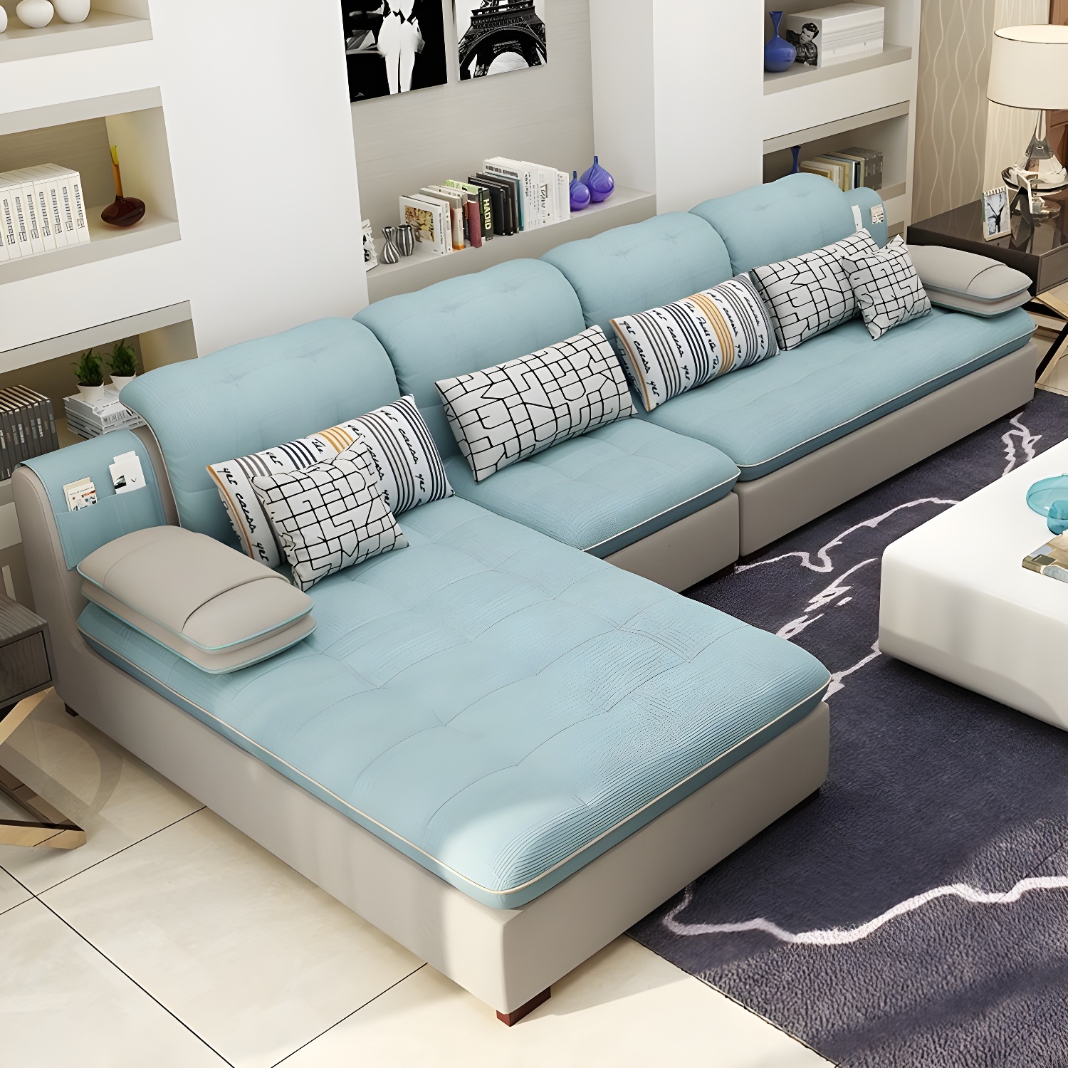 Modern L-Shape Sectional Sofa | Ormau - image 6