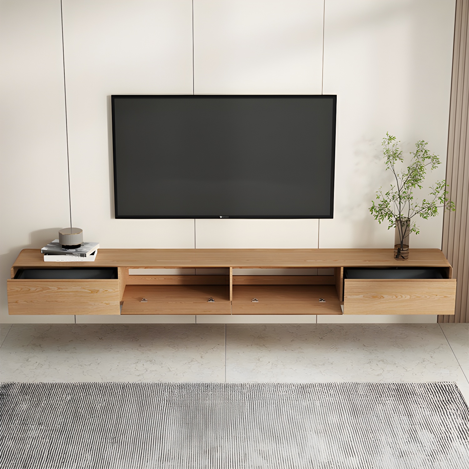 Wood Media Console | Ormau - image 2