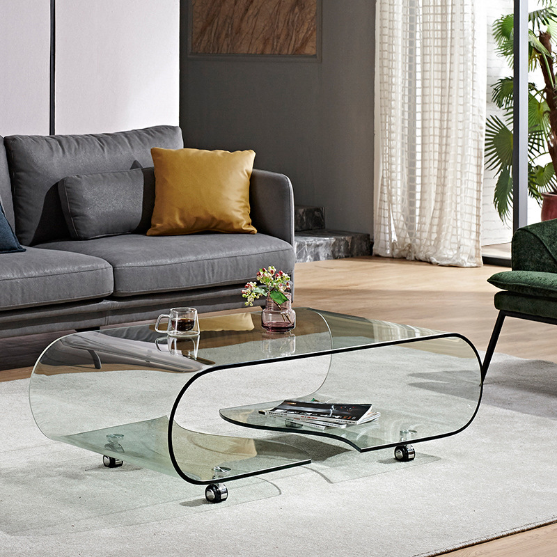 Transparent Wheel Coffee Table | Ormau - image 4