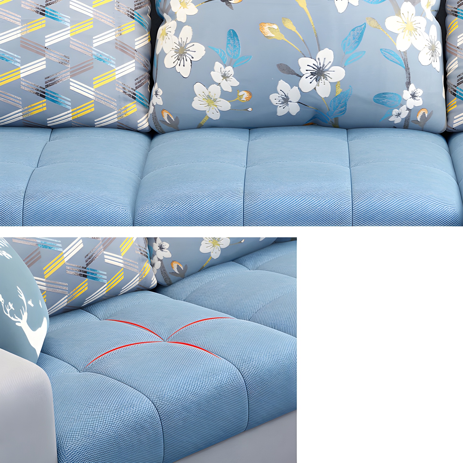Modern Sectional Sofa with Ottoman | Ormau - image 17