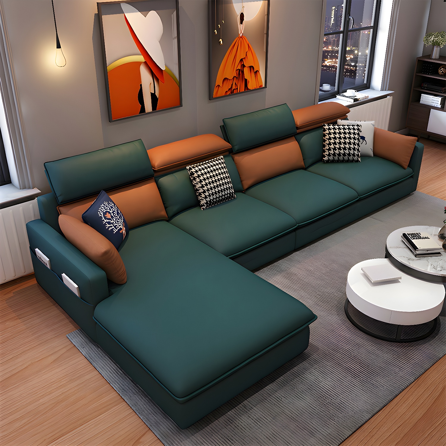 Modern L-Shape Sectional Sofa | Ormau - image 9