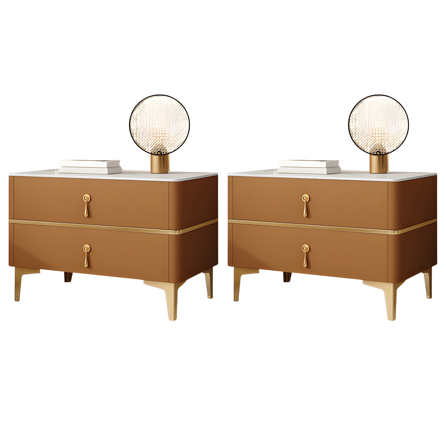 Glam Sintered Stone Nightstand | Ormau - image 26