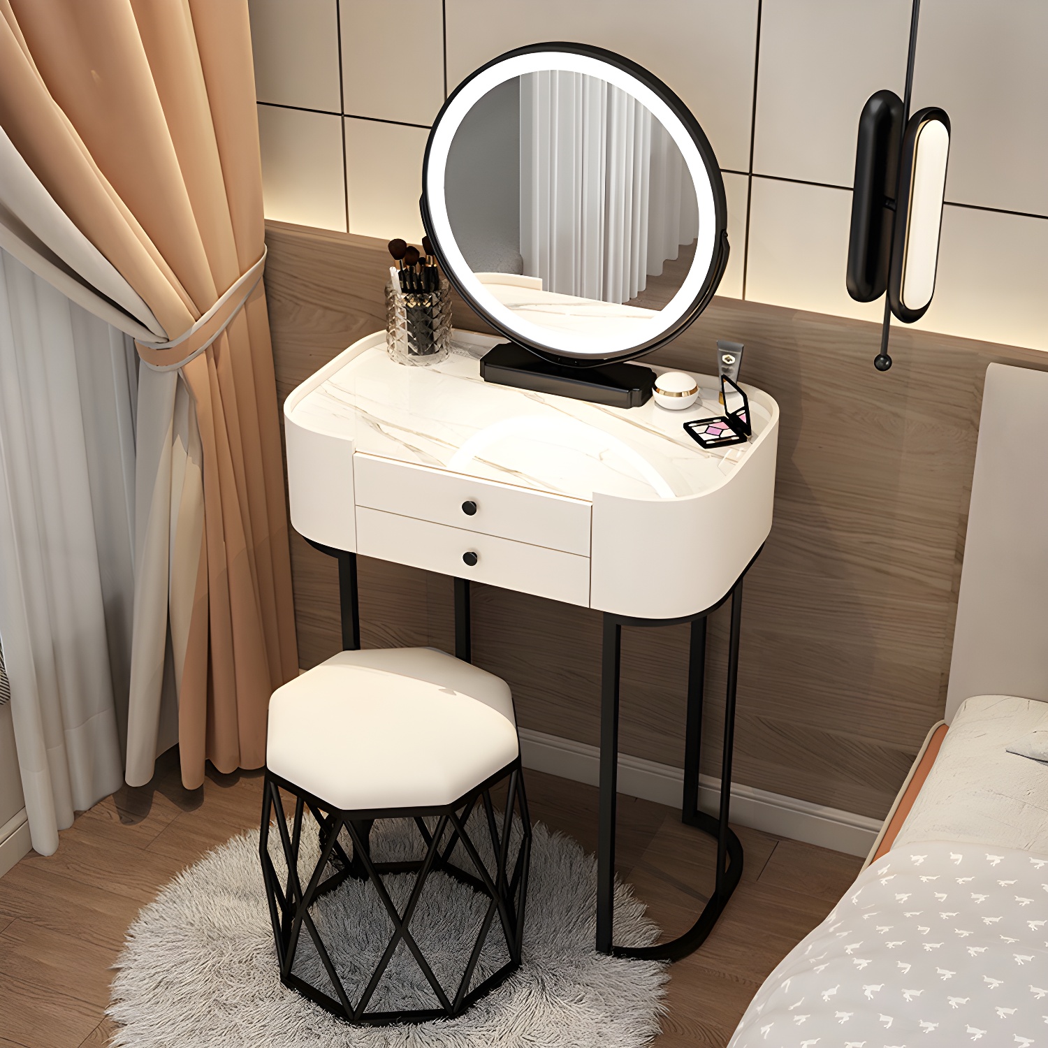 Contemporary Vanity Desk with Stool | Ormau - image 24