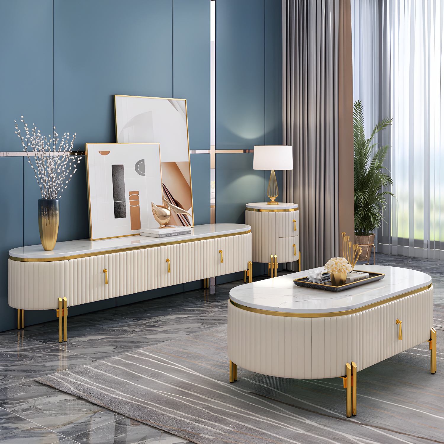 White Stone TV Stand | Ormau - image 3