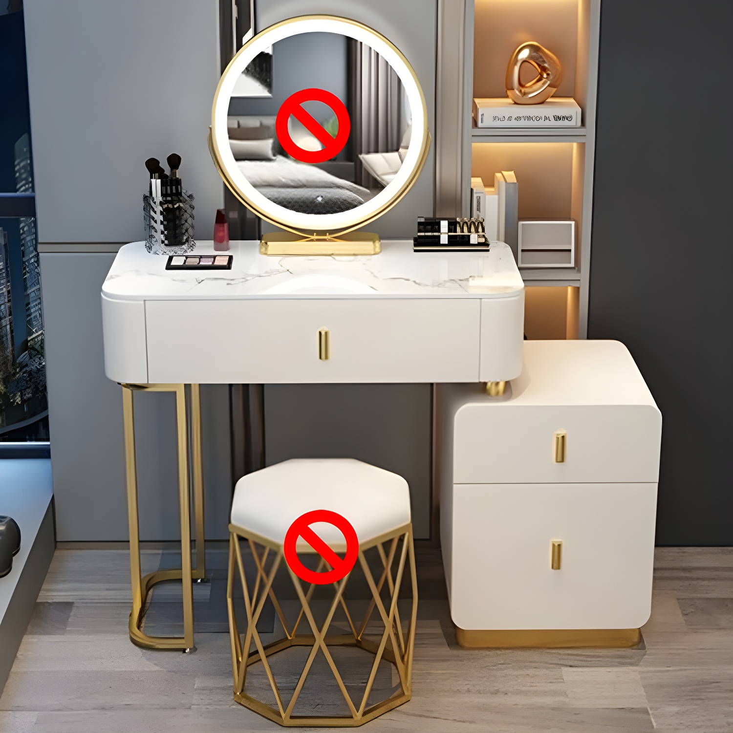 Stone Top Vanity Desk | Ormau - image 4