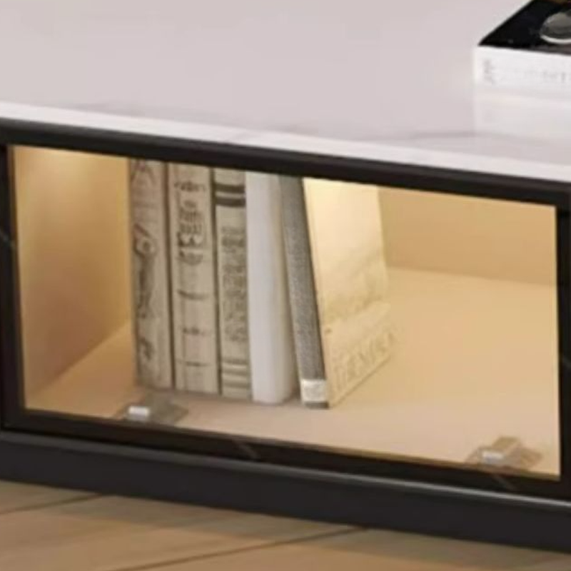 Rectangle TV Stand with Light and Gate Door | Ormau - image 8