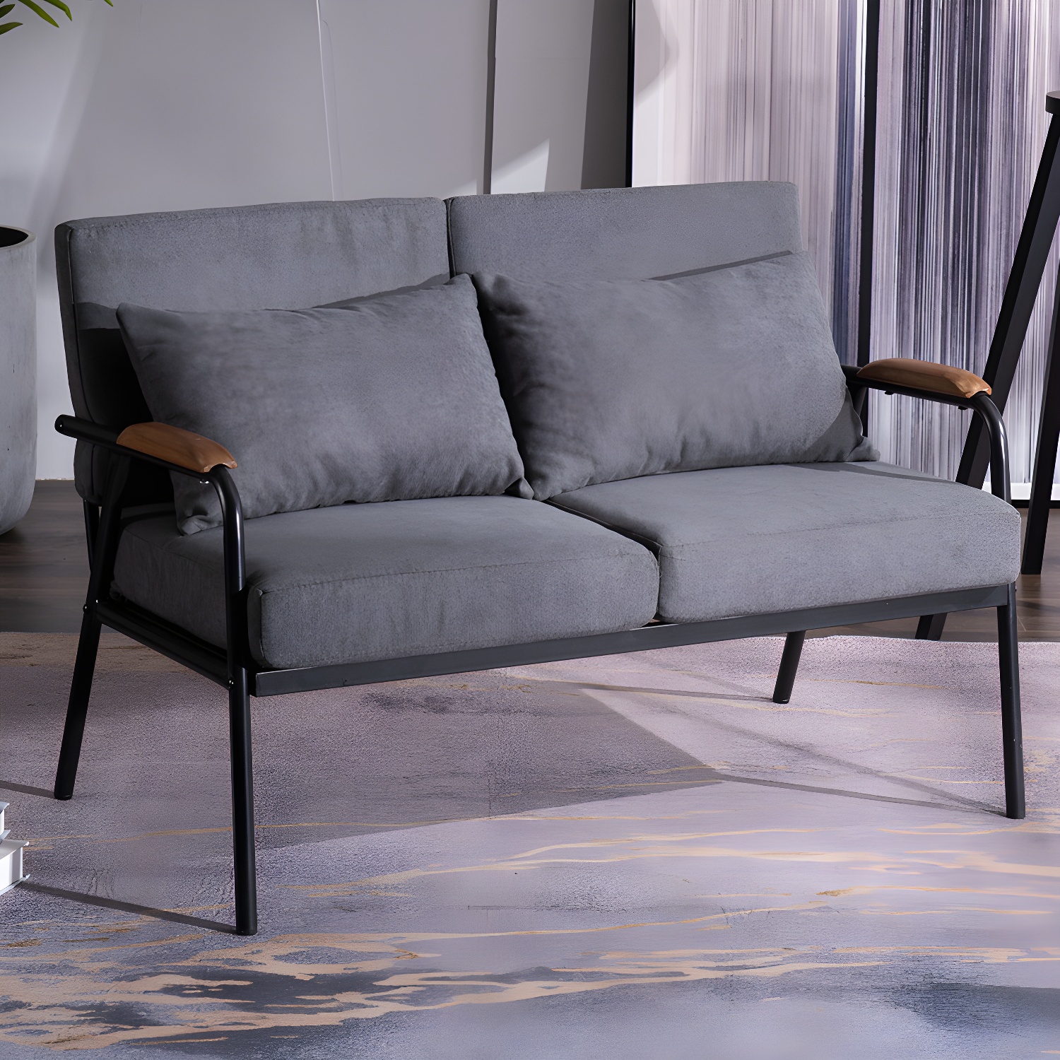 Industrial Linen Sofa | Ormau - image 8