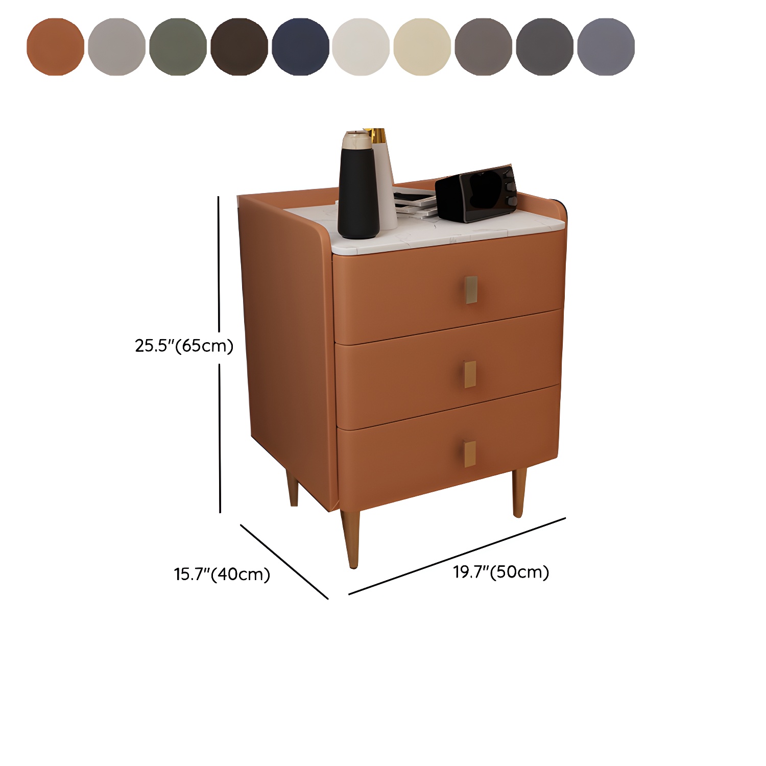 Glam Accent Table Nightstand | Ormau - image 21