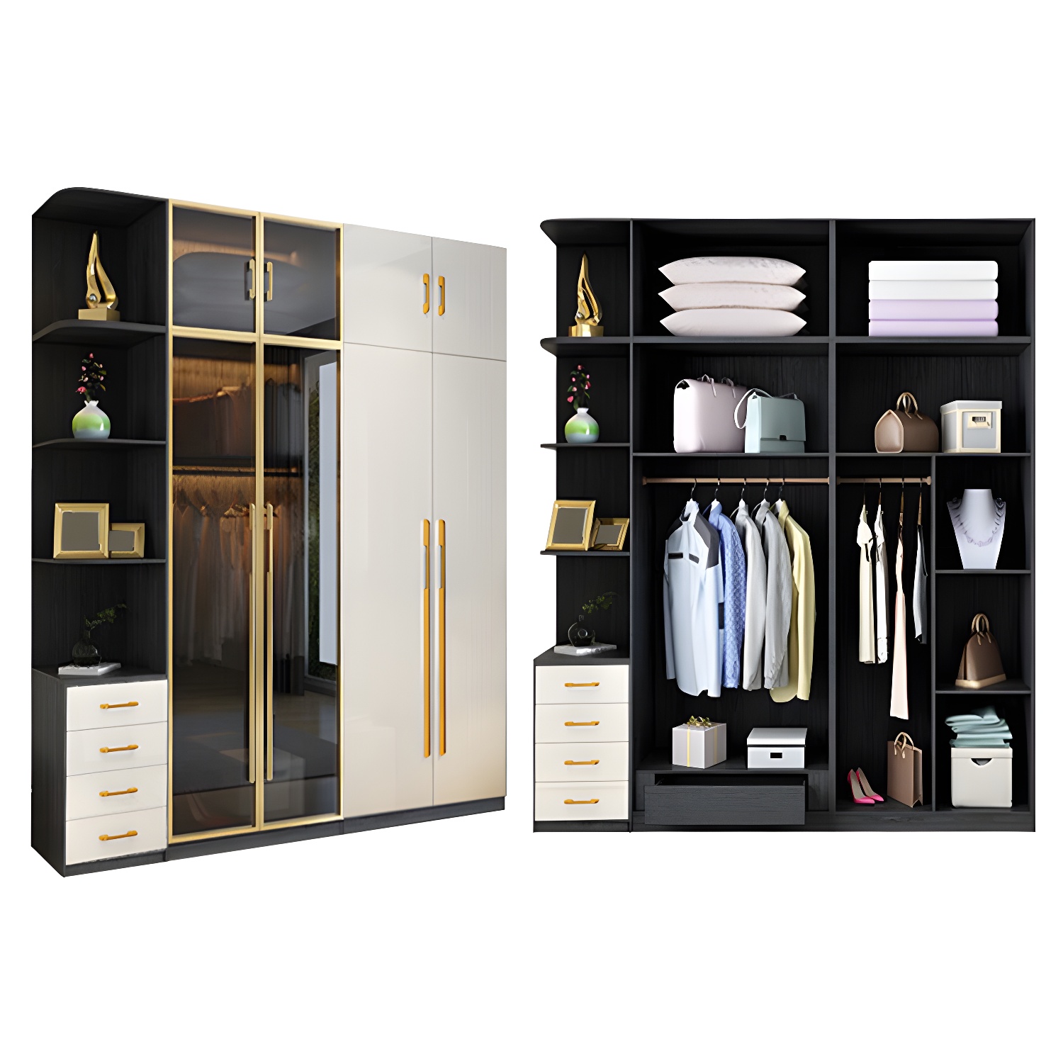 Modern Glass Door Wardrobe | Ormau - image 49