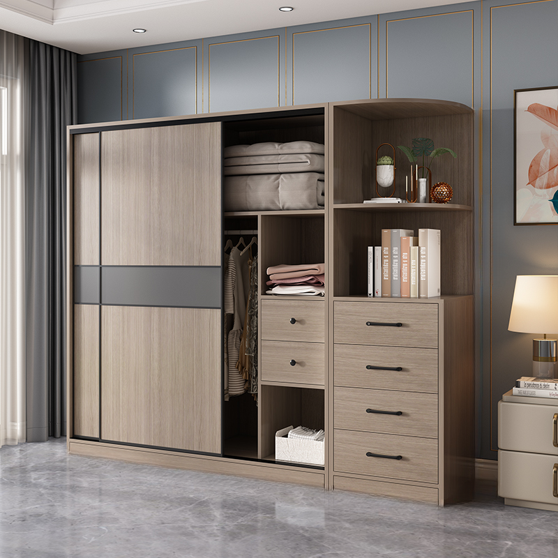 Rustic Brown Self-supporting Armoire Cabinet Pine with Shelves - image 39