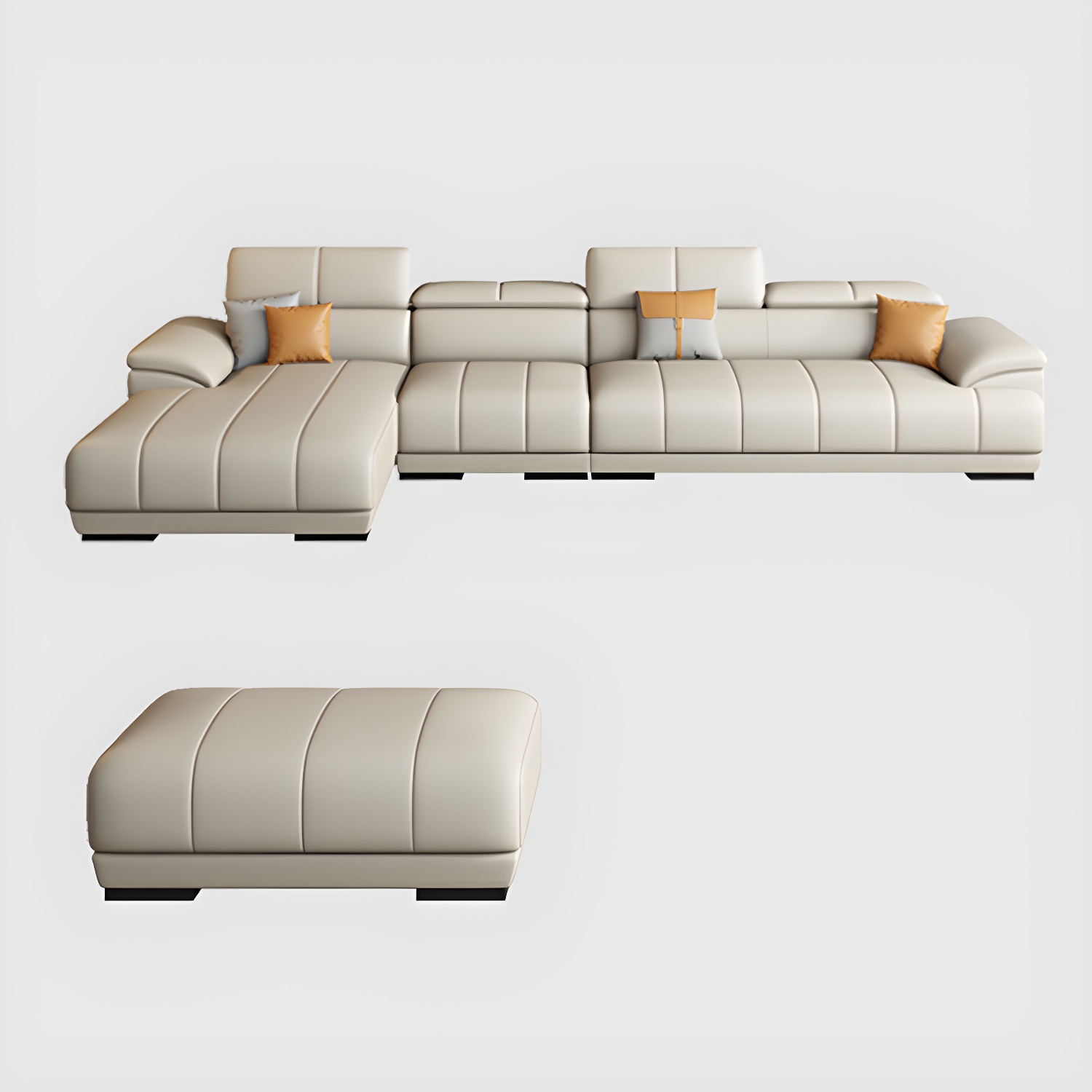 Elegant Leather Sectional | Ormau - image 29