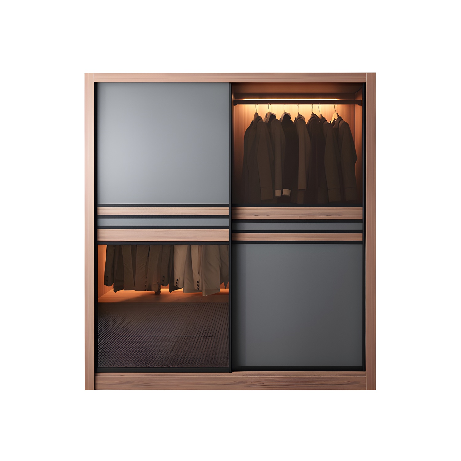 Modern Brown Wardrobe Armoire | Ormau - image 35
