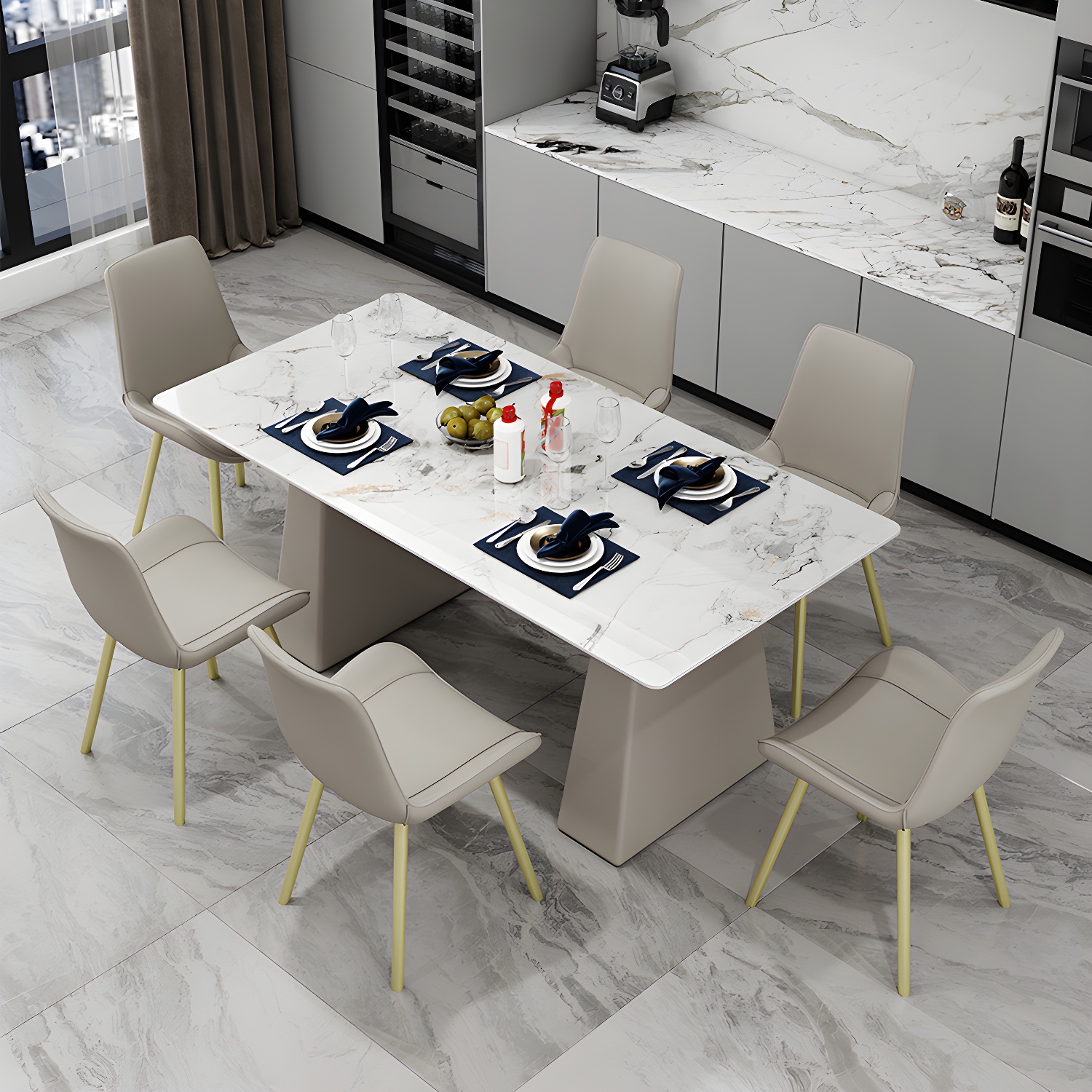Modern Stone Dining Set | Ormau - image 2