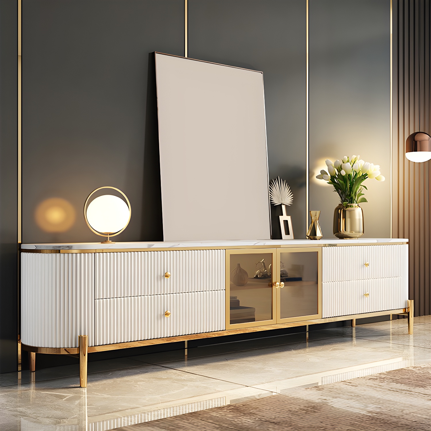 Modern Stone Media Console | Ormau - image 2