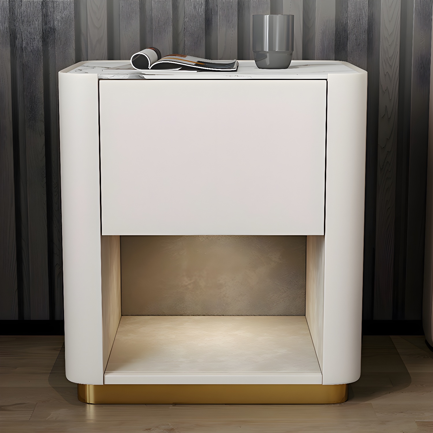 Modern Stone & Wood Nightstand | Ormau - image 18