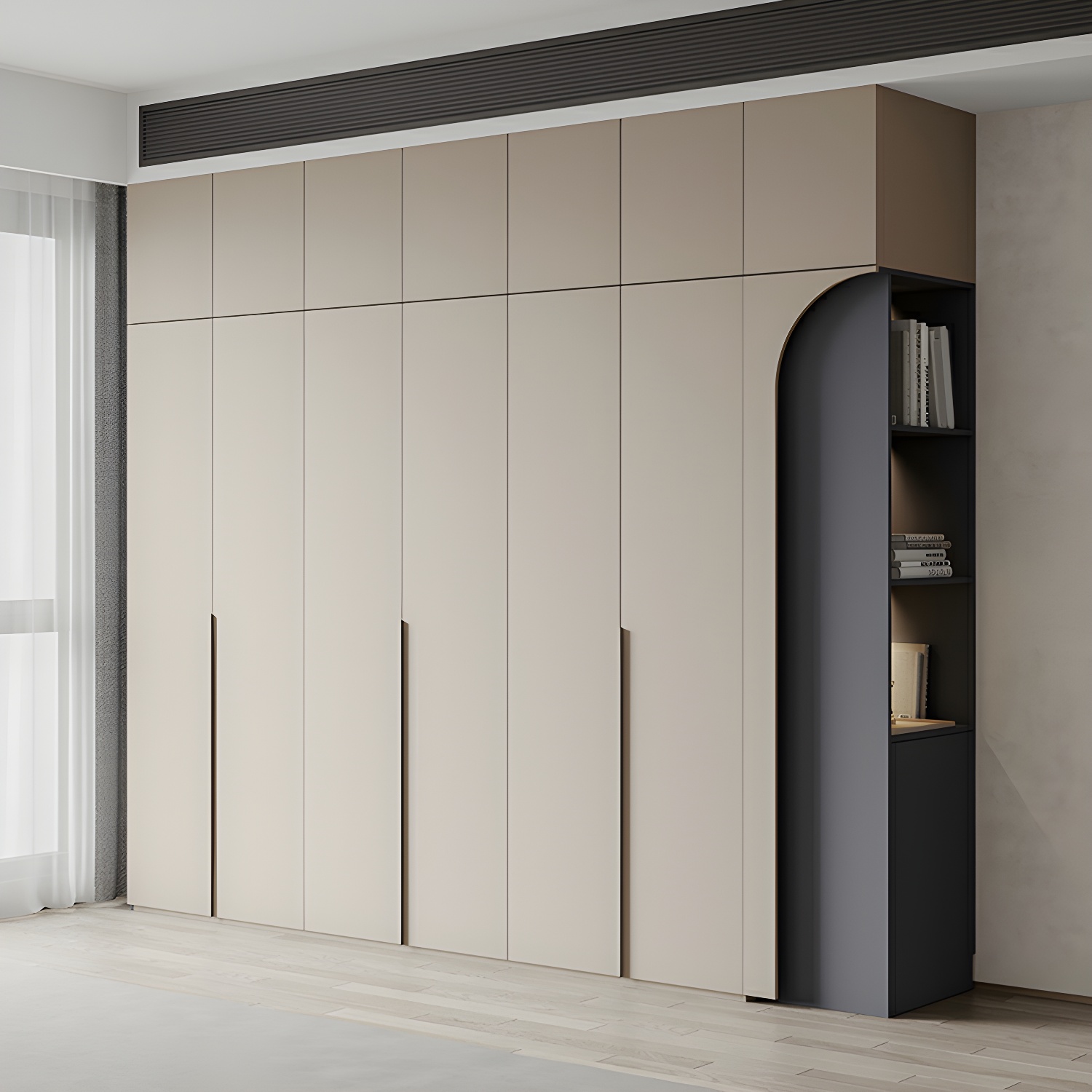 Modern Grey Wood Armoire | Ormau - image 1