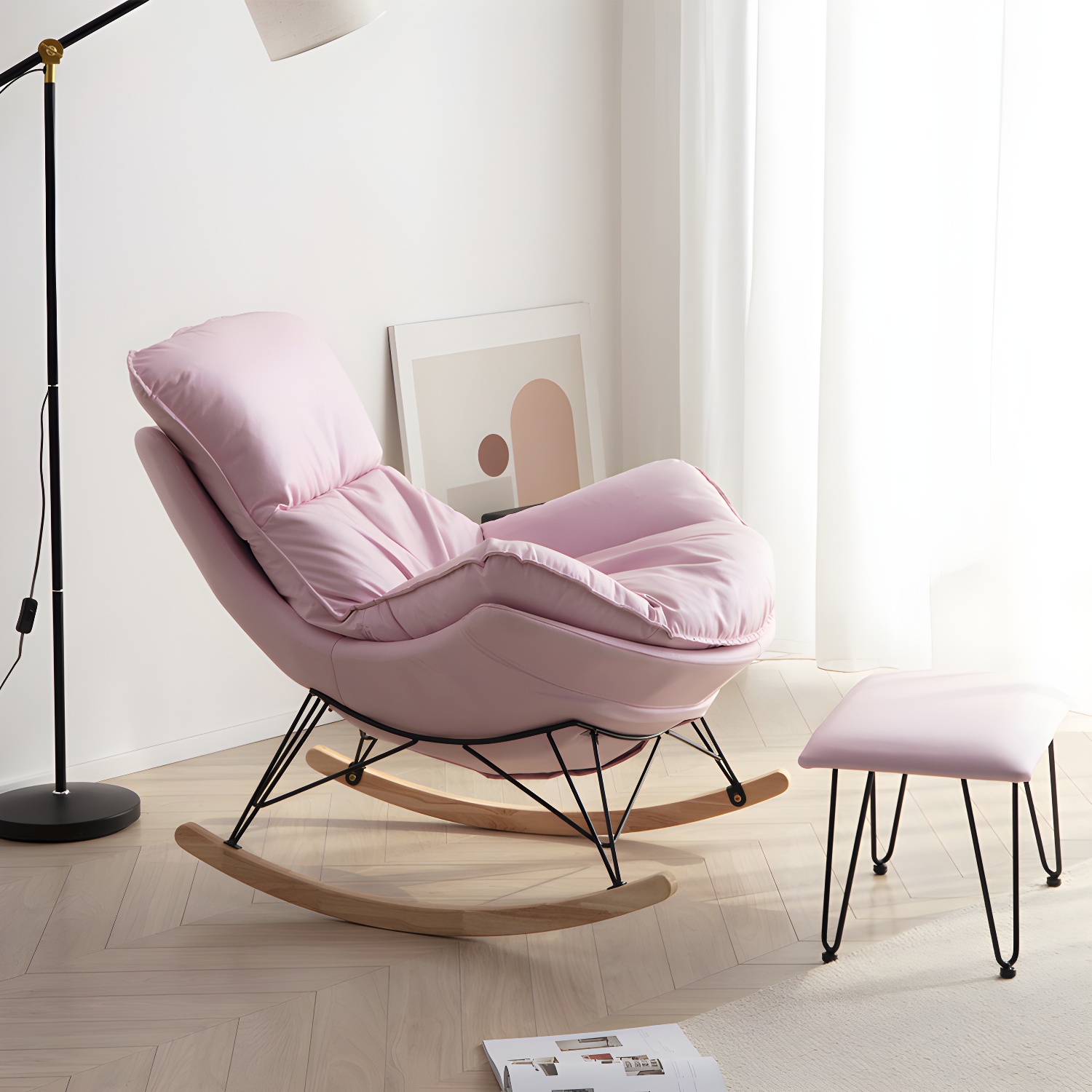Modern Rocker & Ottoman Set | Ormau - image 8