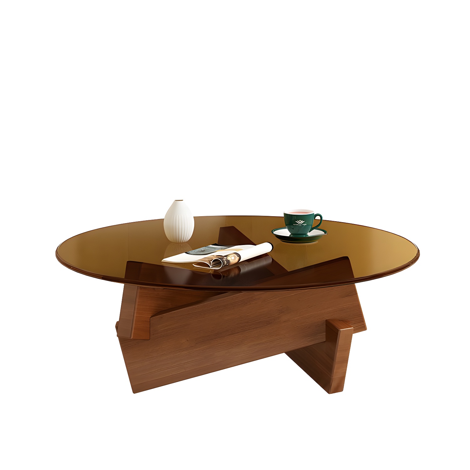 Glass & Wood Coffee Table | Ormau - image 7