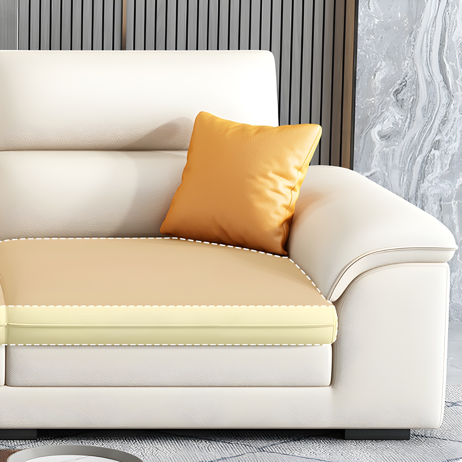 Modern Beige Sectional Sofa | Ormau - image 9
