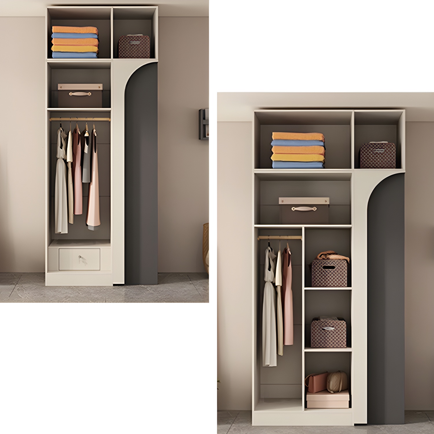 Modern Grey Wood Armoire | Ormau - image 6