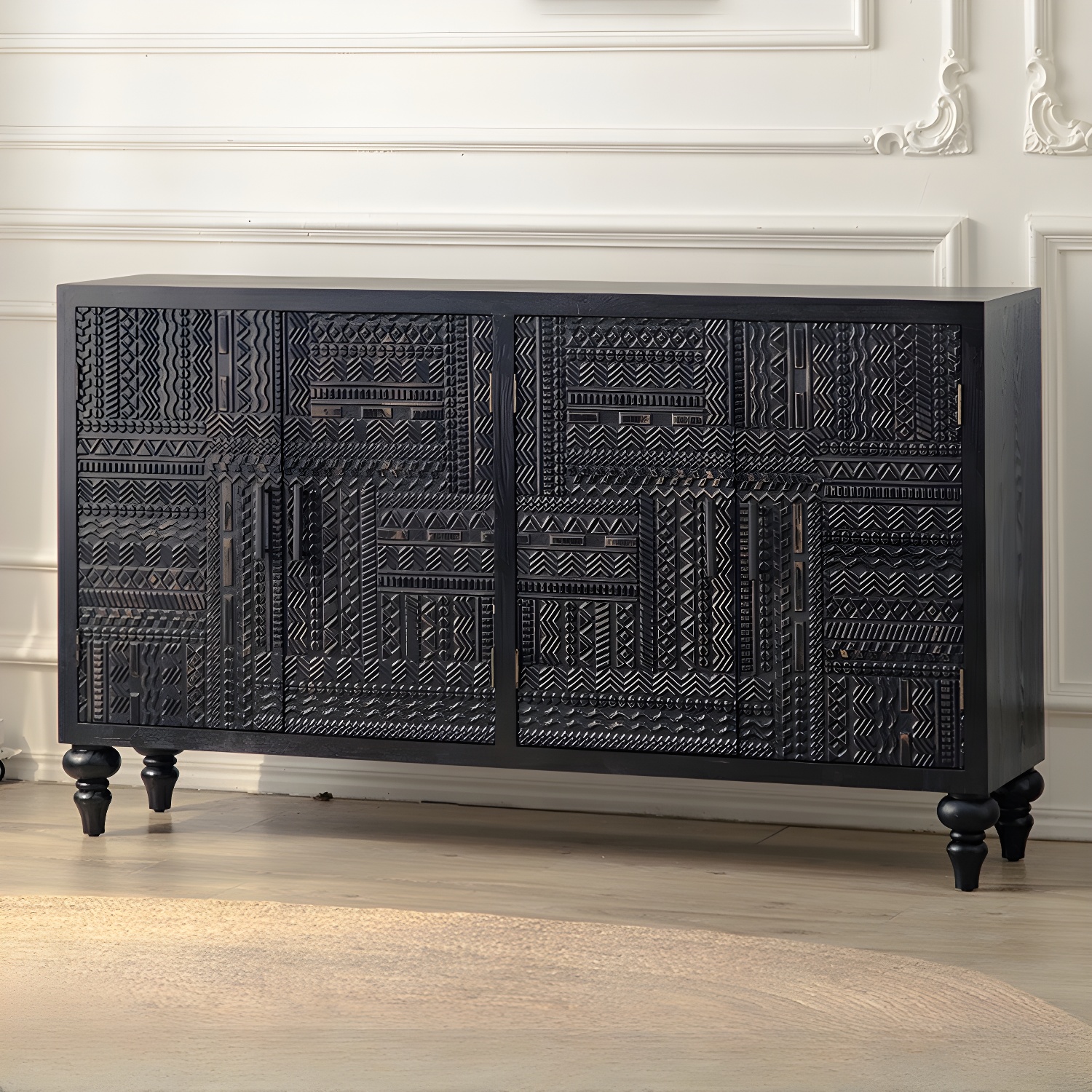 Scored Wood Console Cabinet | Ormau - image 19