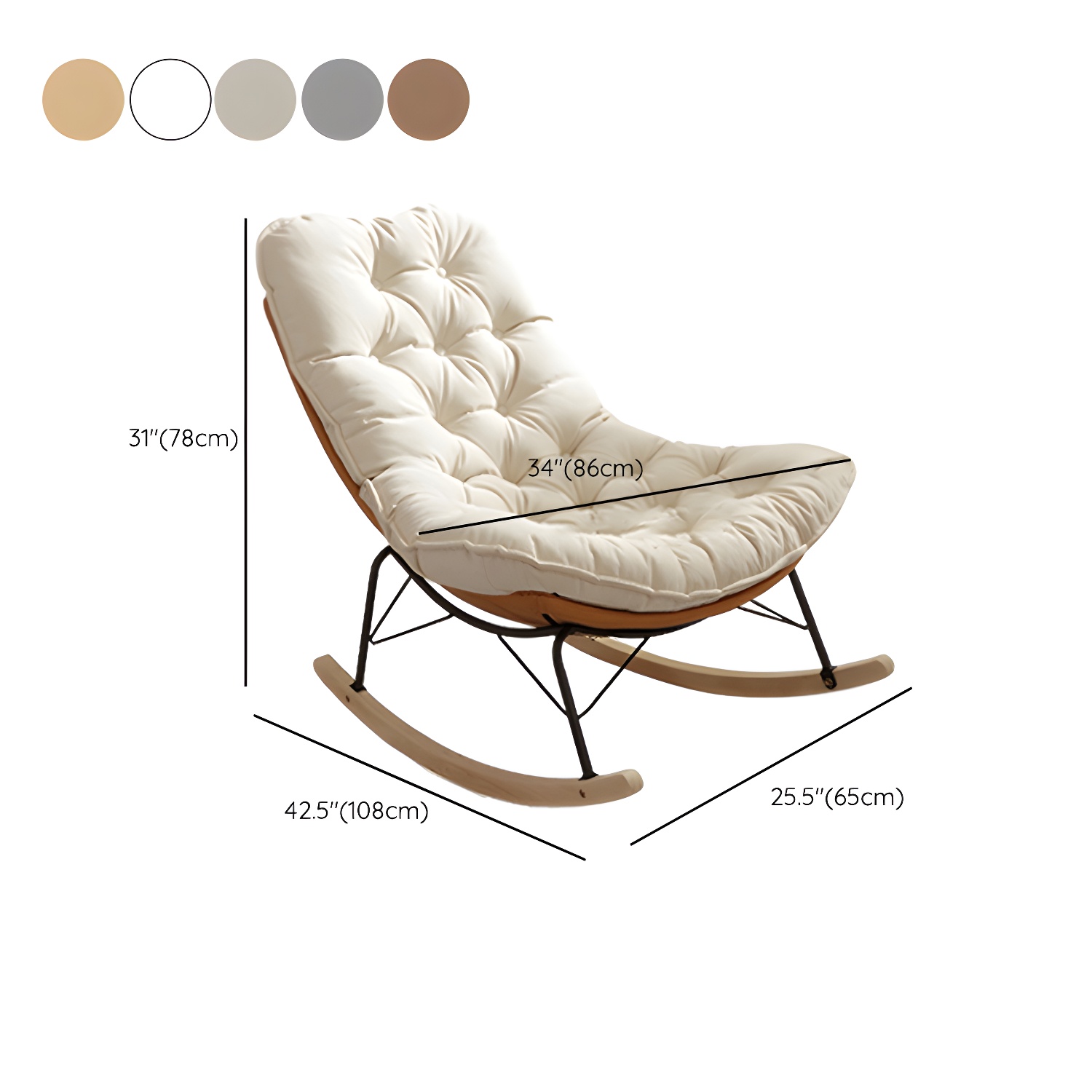 Upholstered Rocking Chair | Ormau - image 15