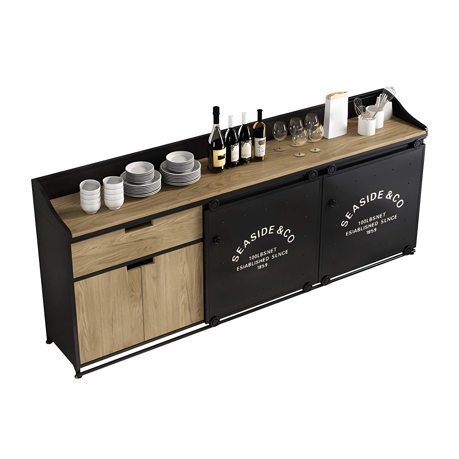 Metal & Wood Sideboard | Ormau - image 9
