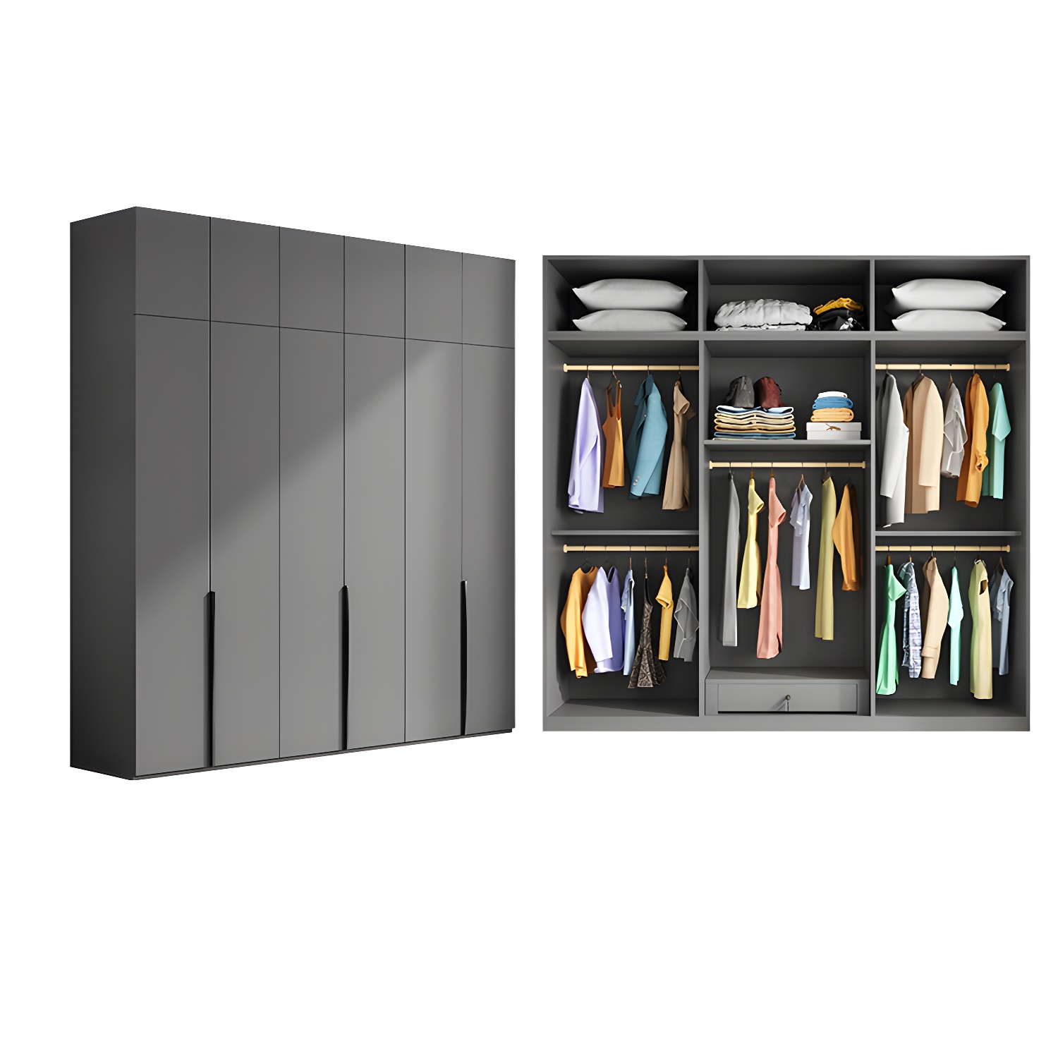 Grey Wood Wardrobe | Ormau - image 35