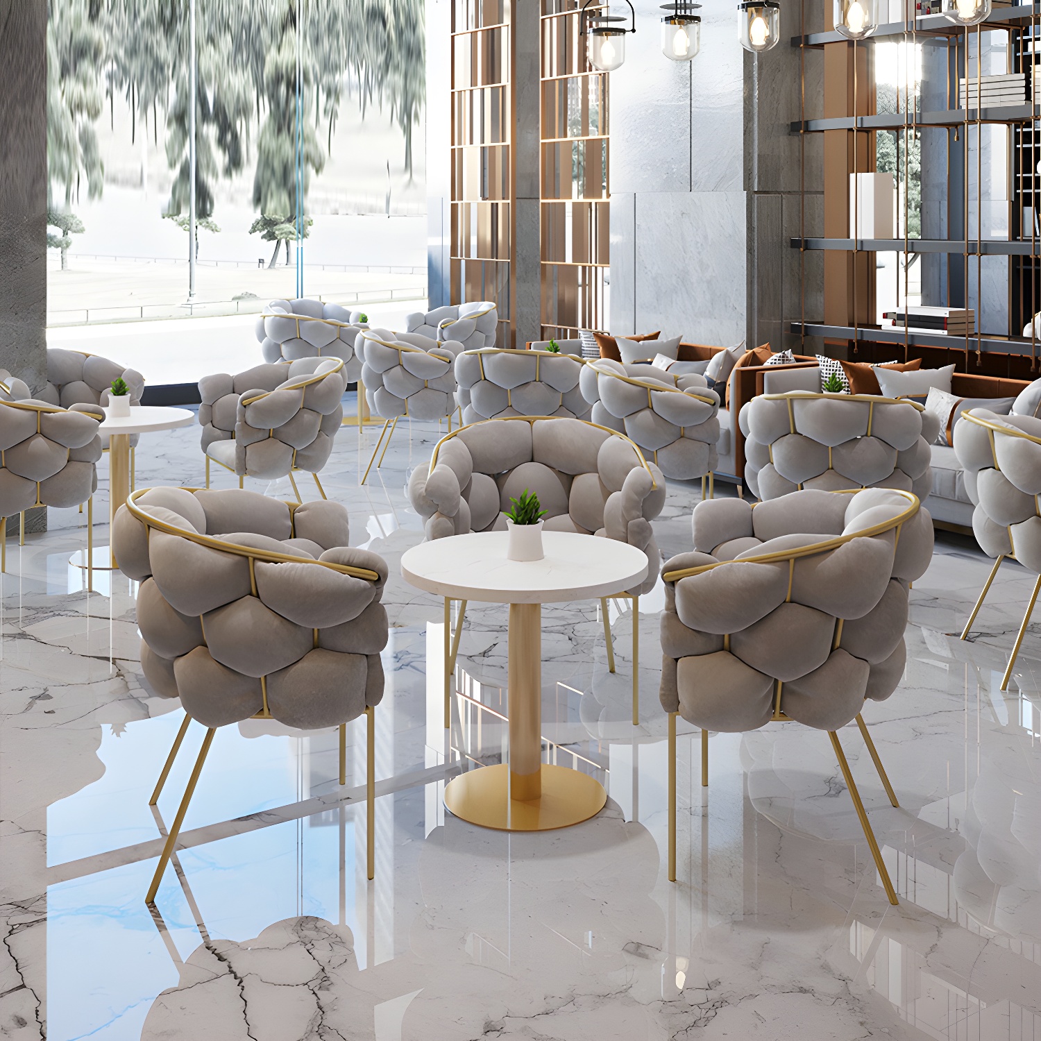 Glam Upholstered Dining Chair | Ormau - image 9