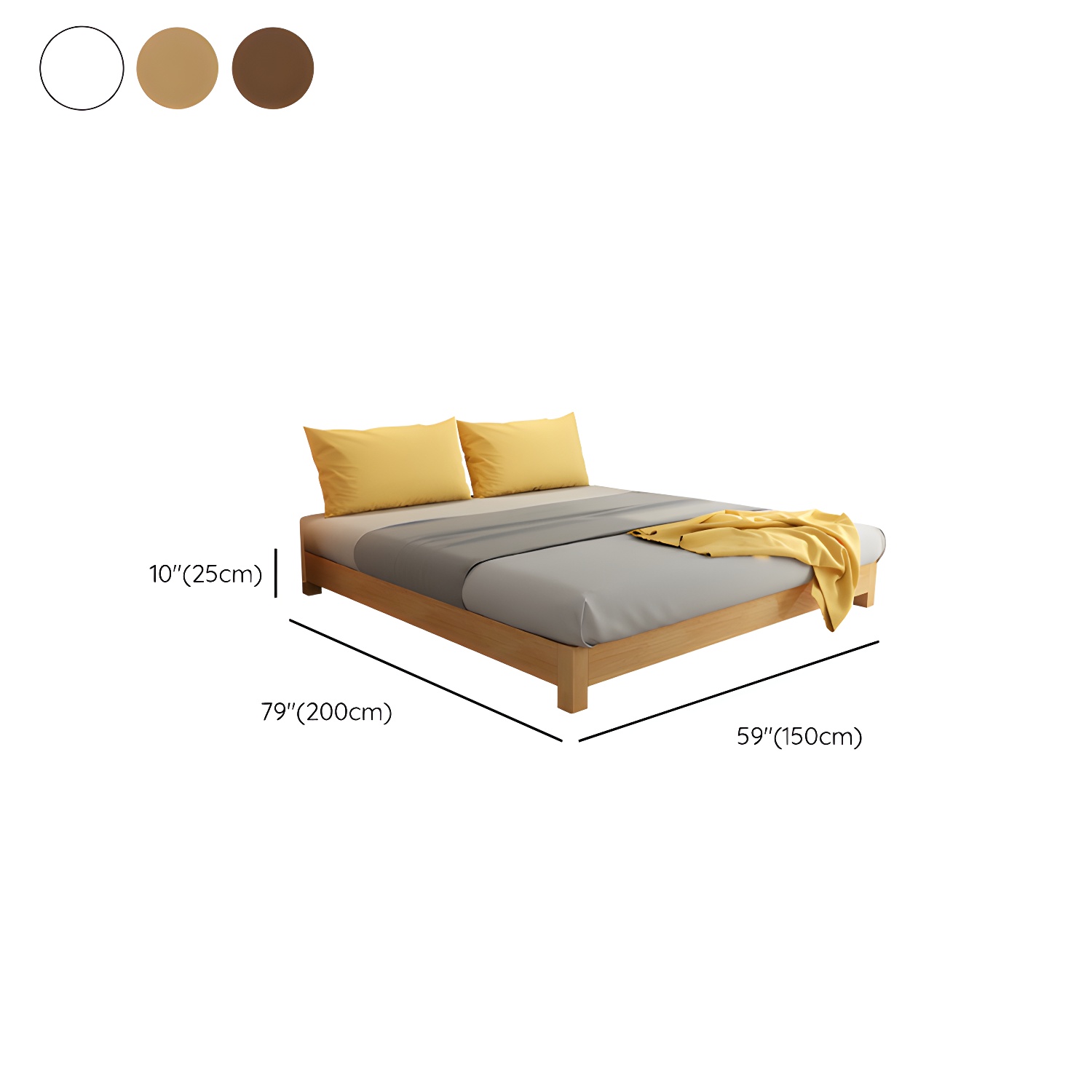 Solid Wood Platform Bed | Ormau - image 11