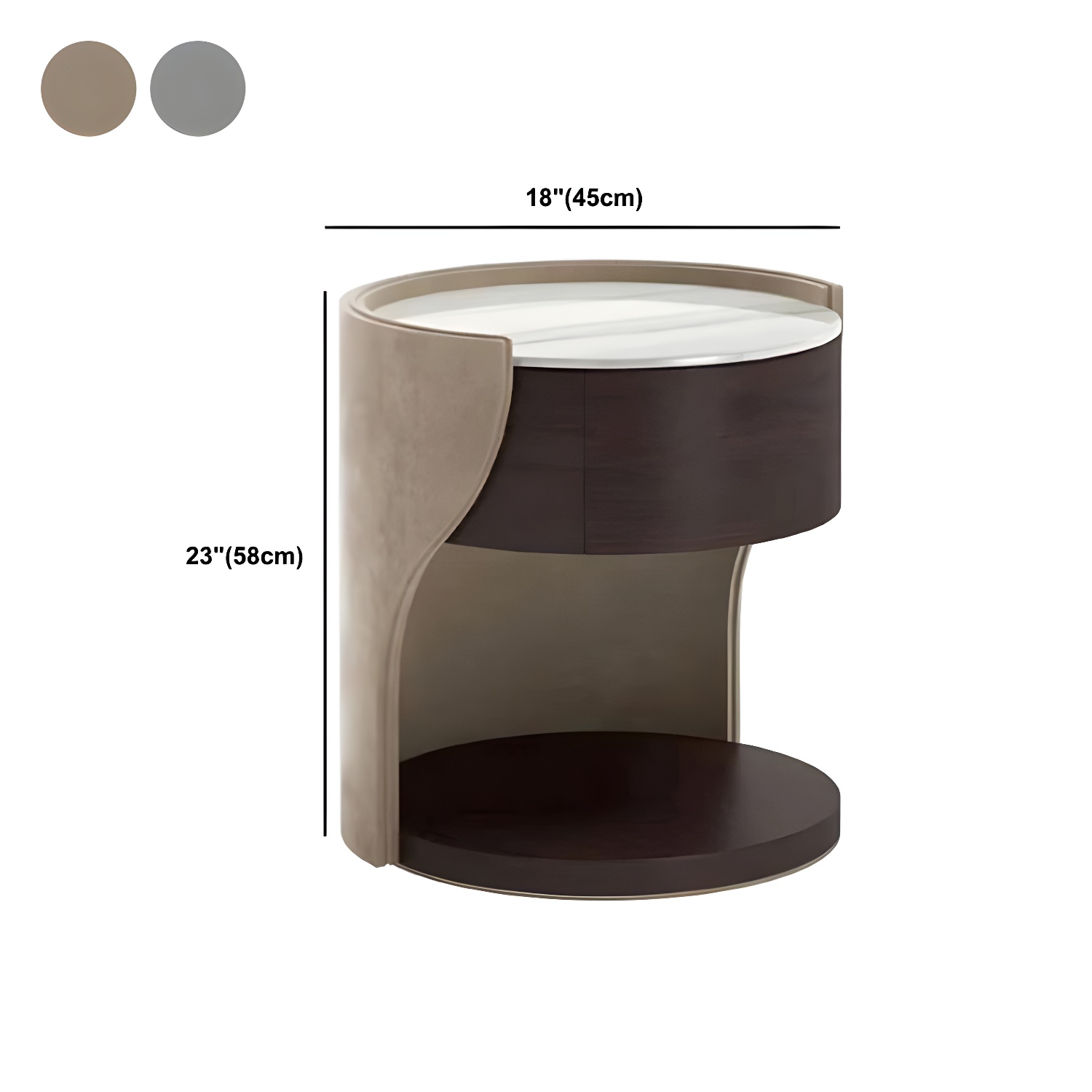 Faux Leather Nightstand | Ormau - image 15