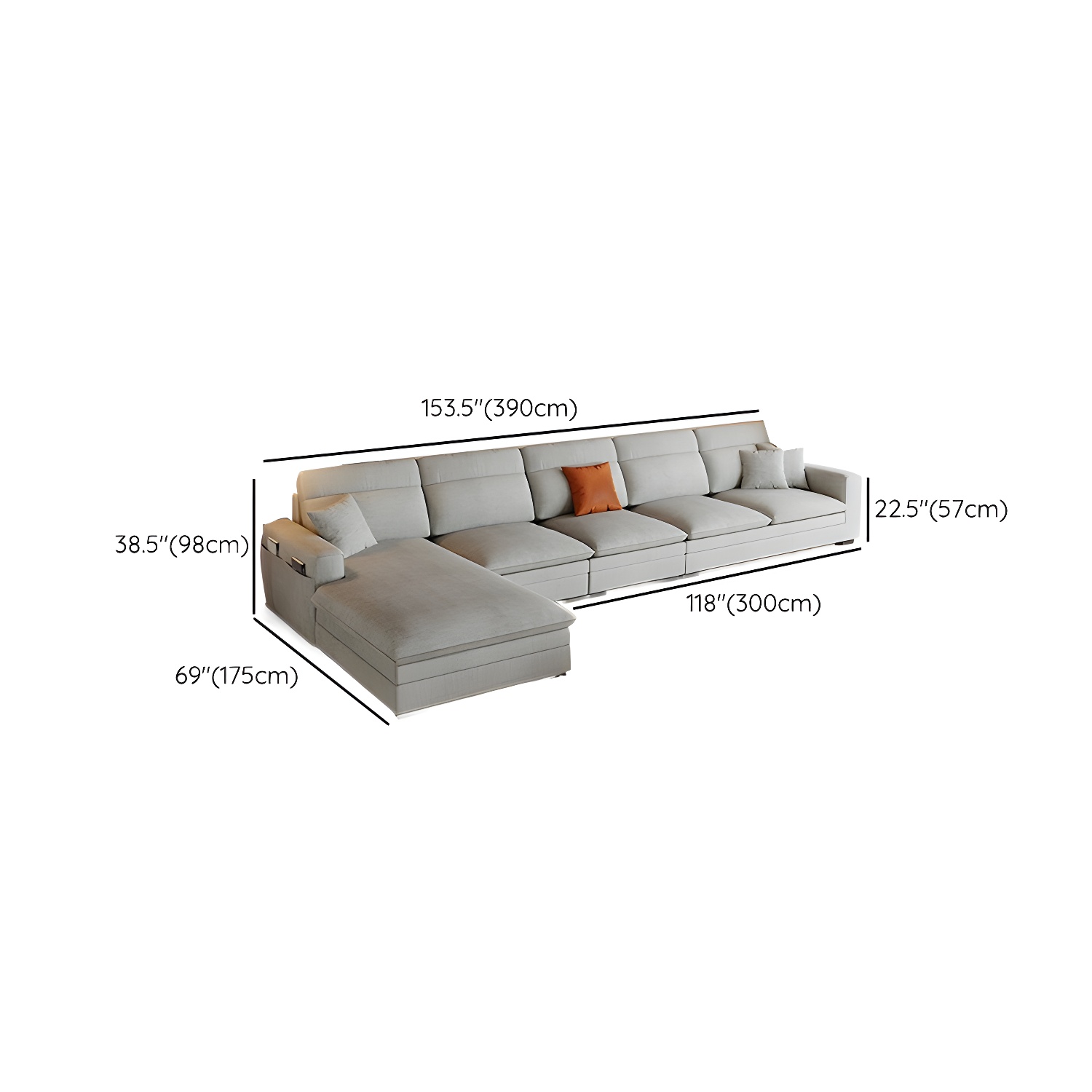 Square Arm Sectional Sofa | Ormau - image 21