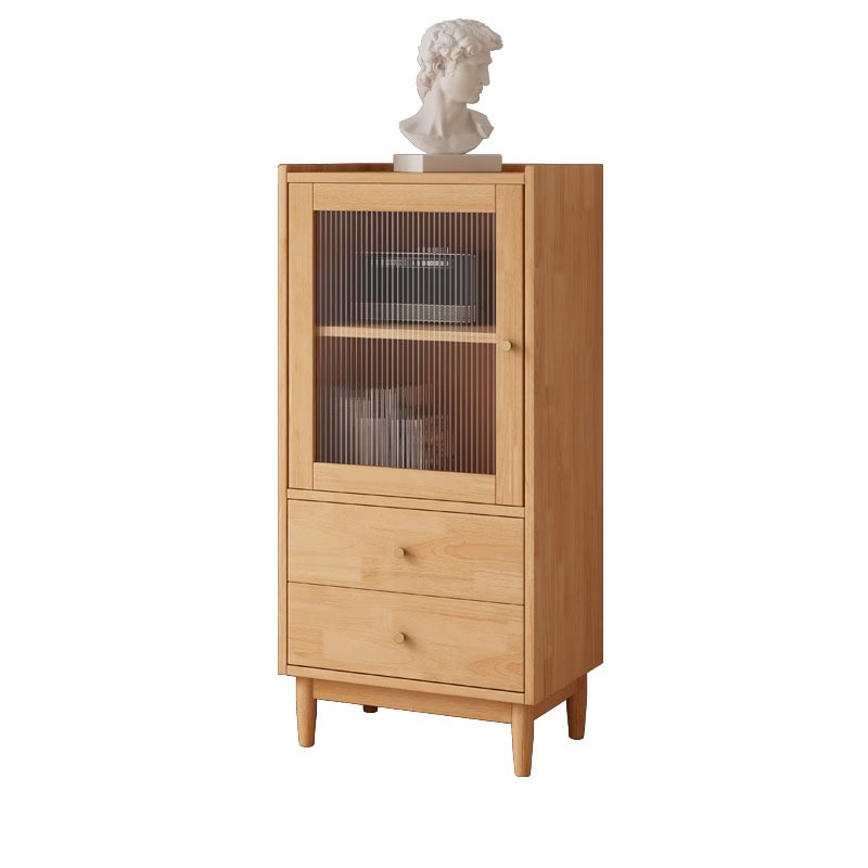 Solid Wood Accent Cabinet with Glass Door | Ormau - image 2