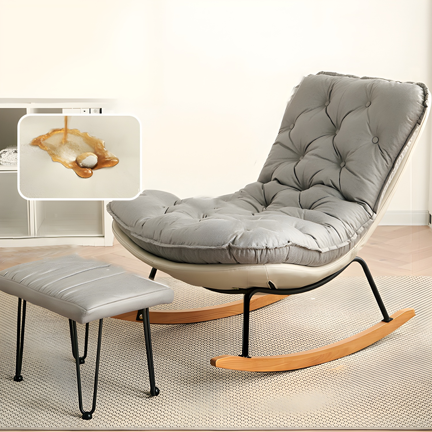 Button-Tufted Rocking Chair | Ormau - image 7
