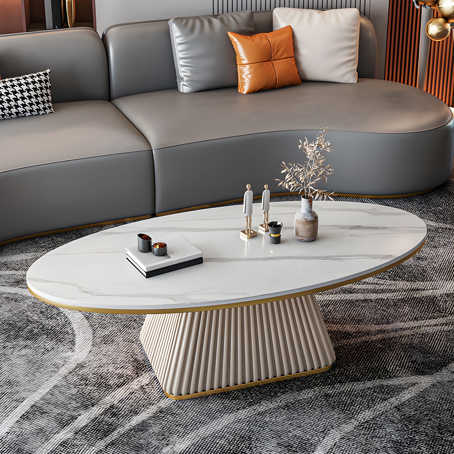 Elliptical Stone Coffee Table | Ormau - image 3