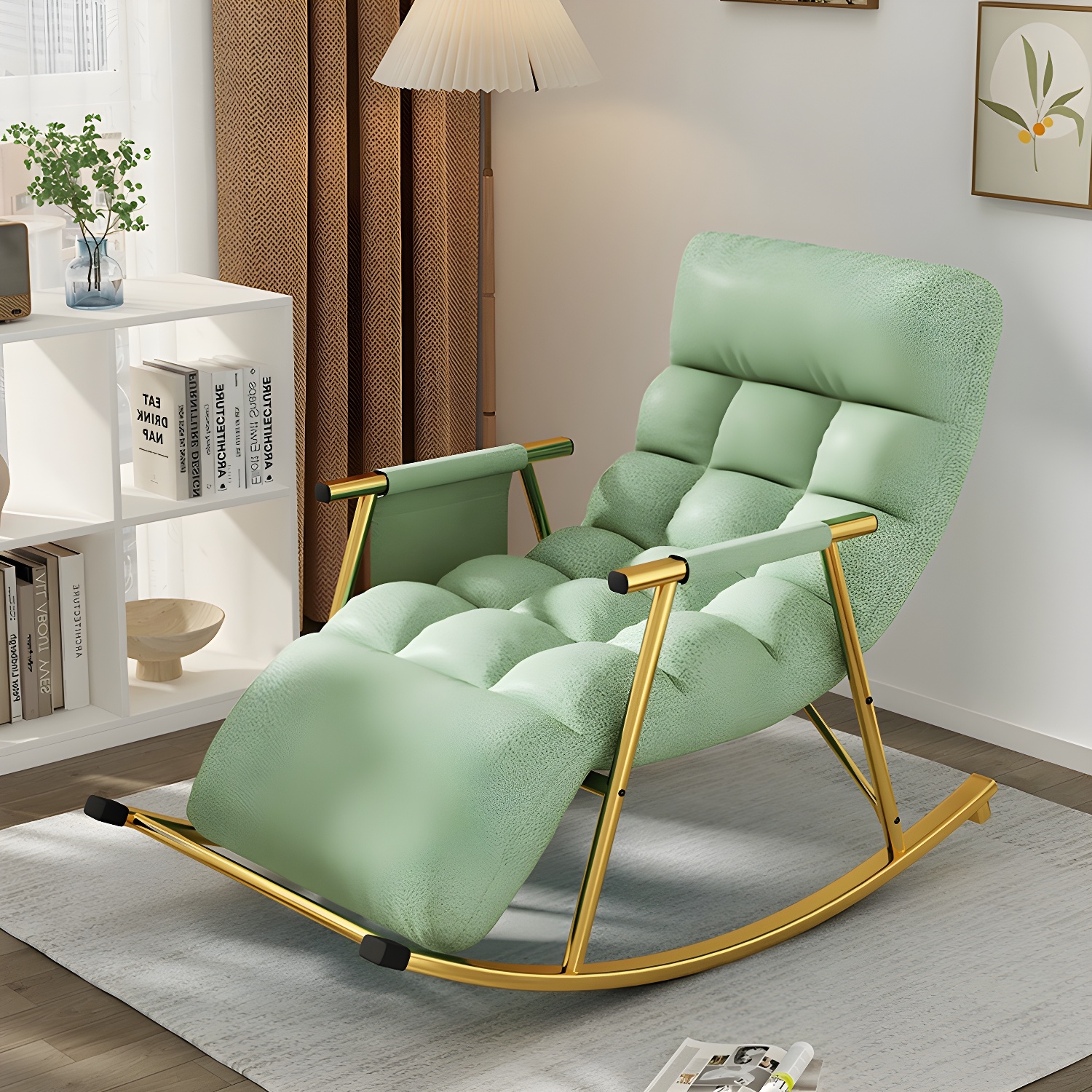 Chic Upholstered Rocking Chair | Ormau - image 6