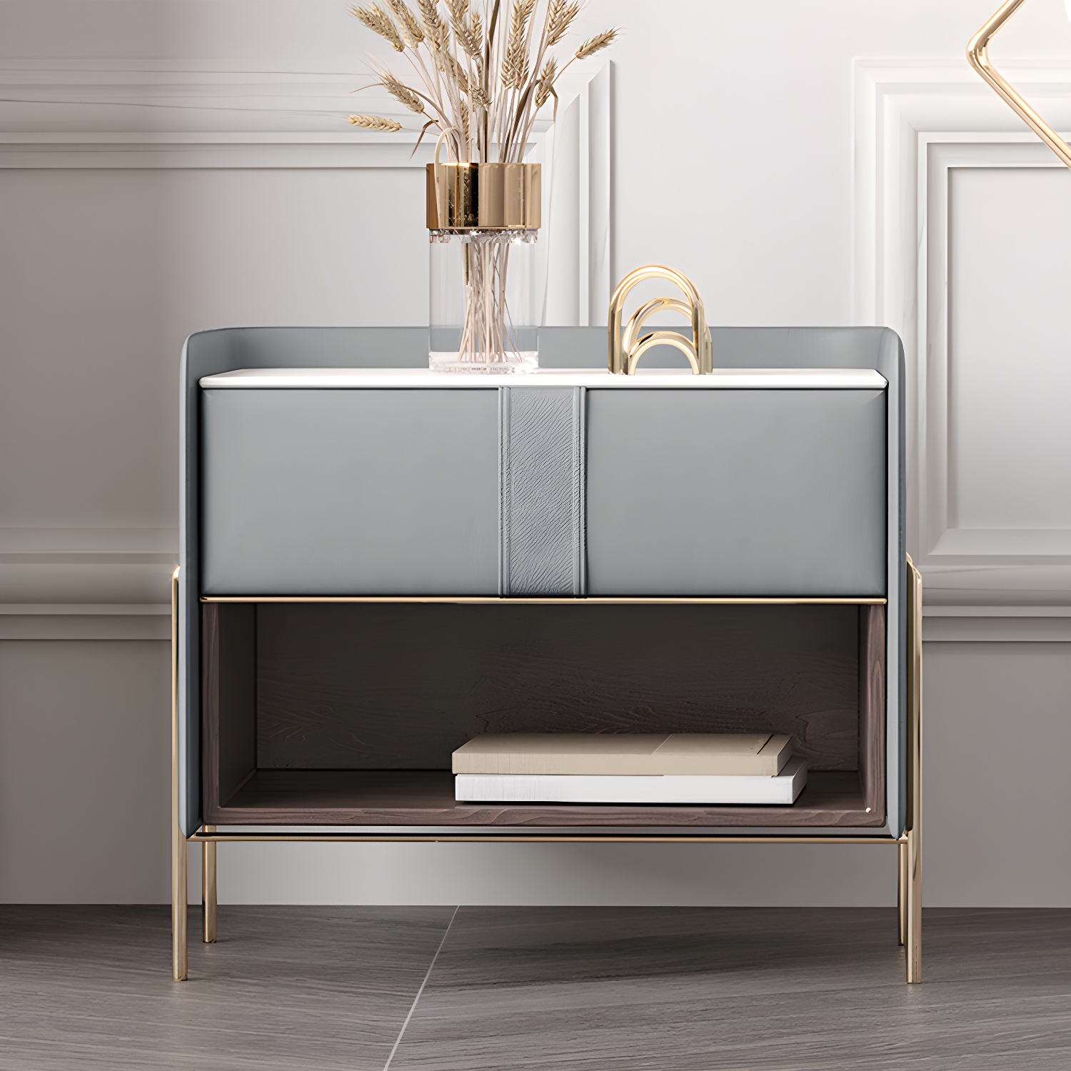 Stone Accent Table Nightstand | Ormau - image 7