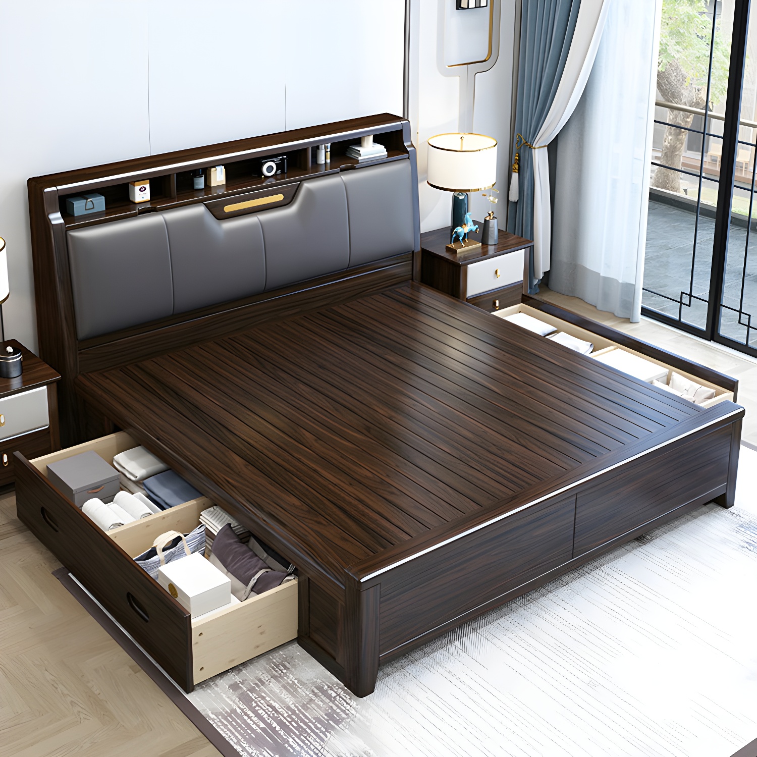 Upholstered Wood Bed | Ormau - image 9