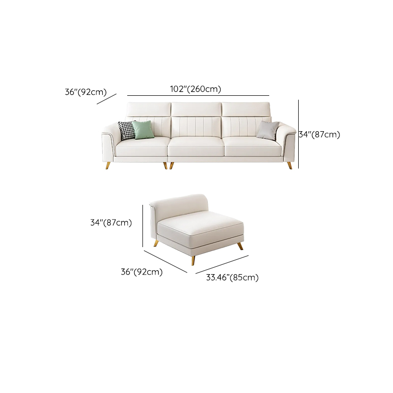 Modern Flared-Arm Sectional | Ormau - image 20