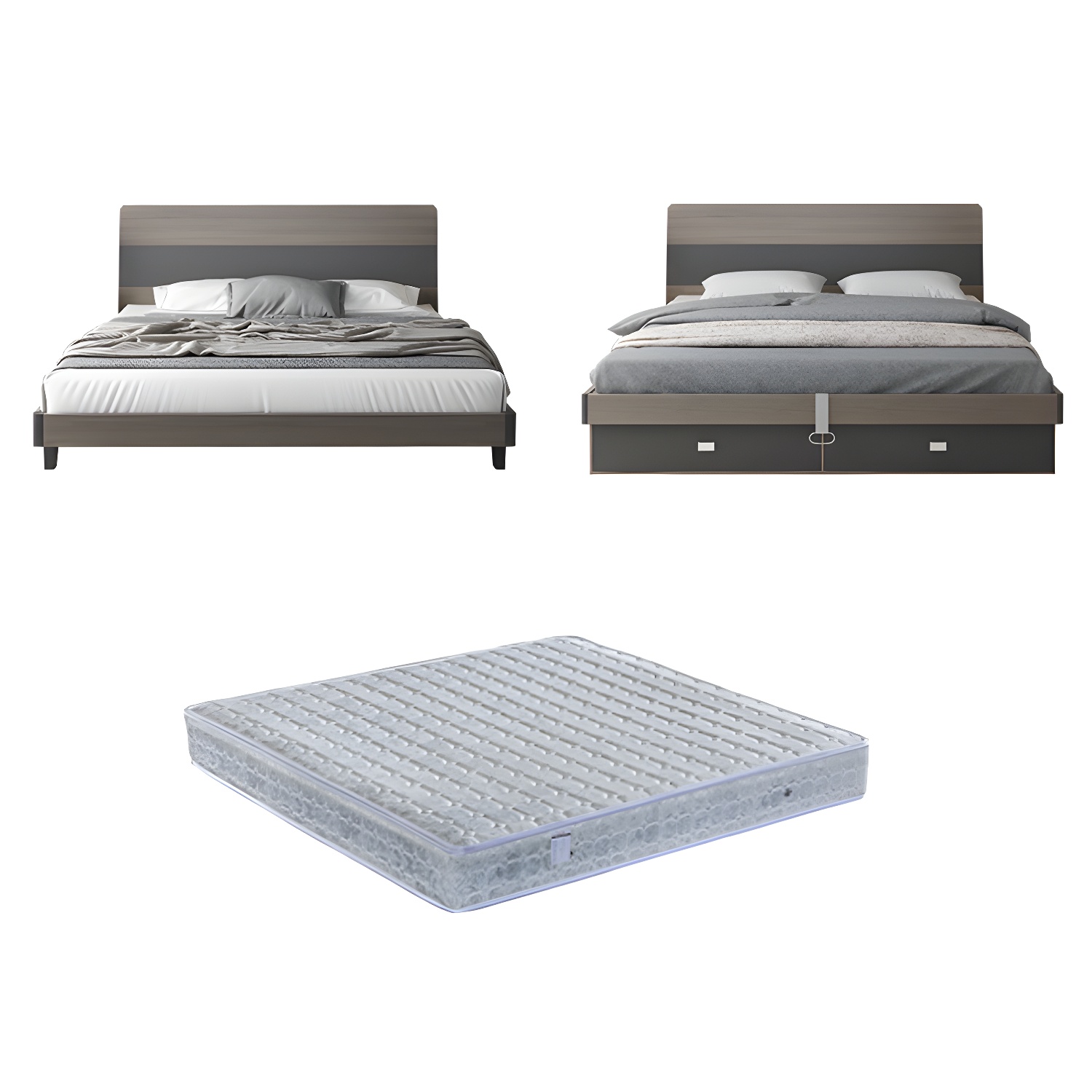 Modern Wood Panel Bed with Headboard | Ormau - image 13