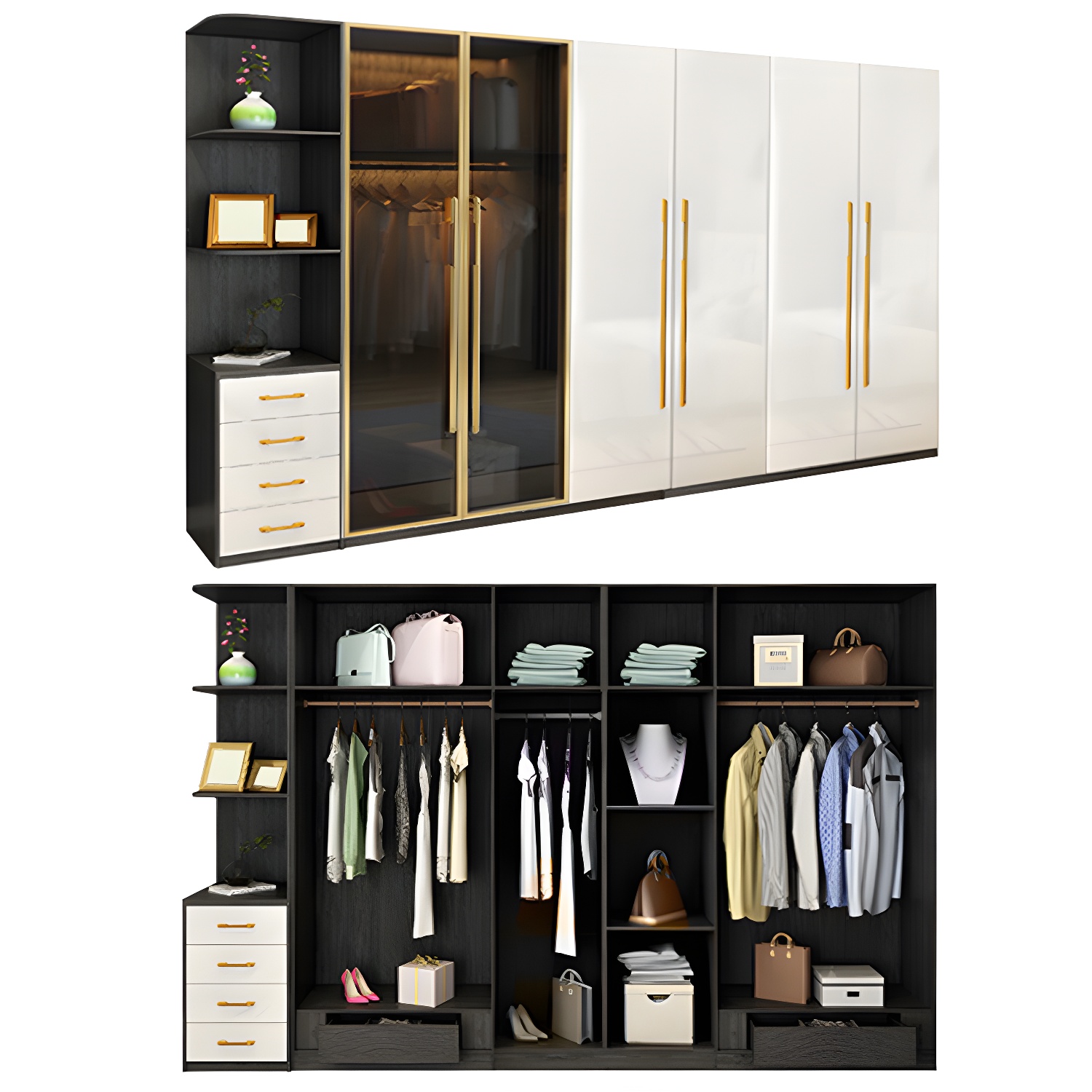 Modern Glass Door Wardrobe | Ormau - image 42