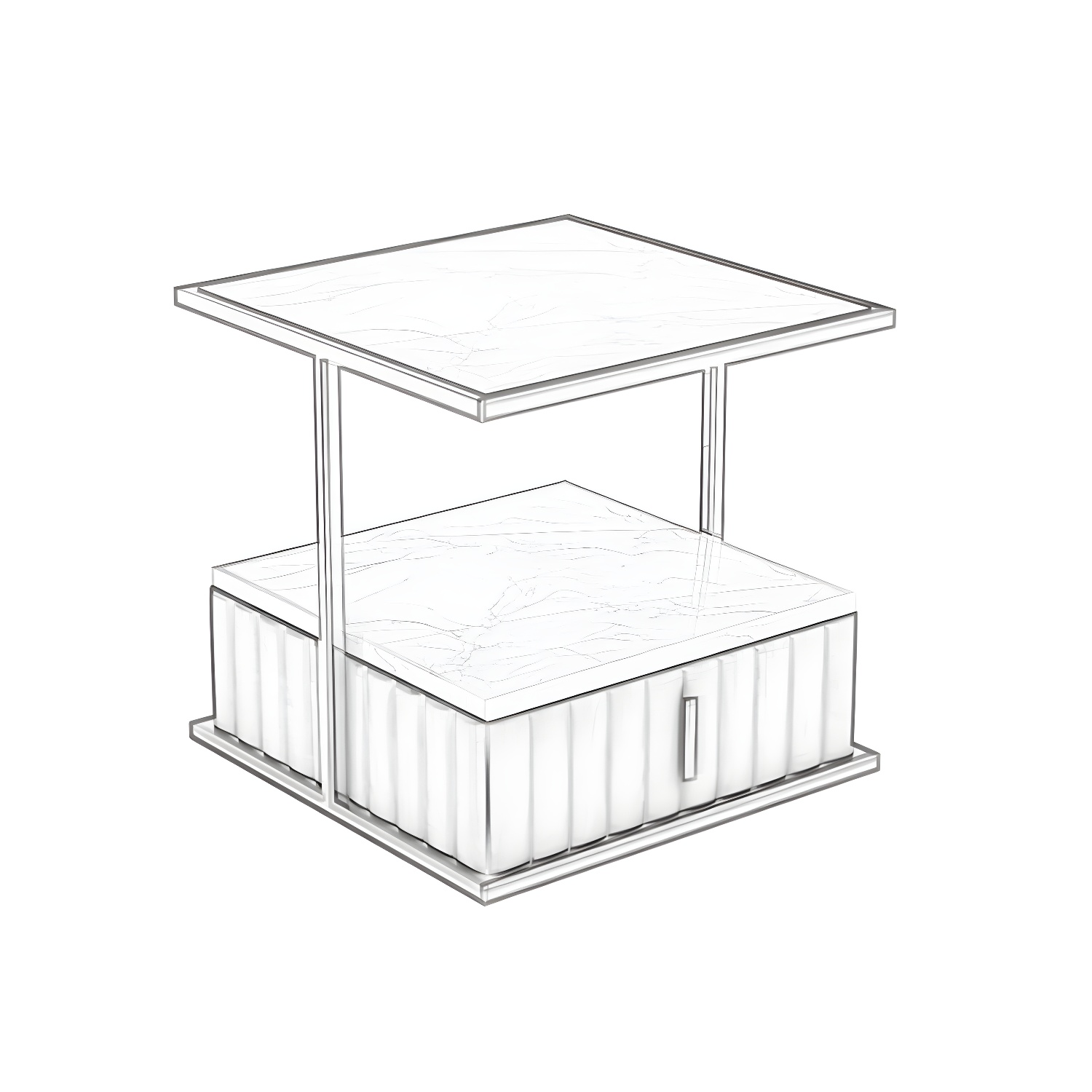 Modern Stone Top Nightstand | Ormau - image 10