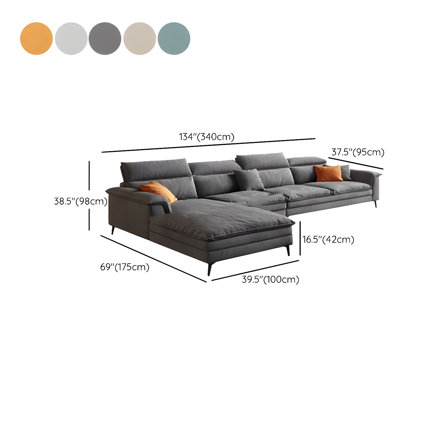 Tech Flannel Modular Sectional | Ormau - image 15