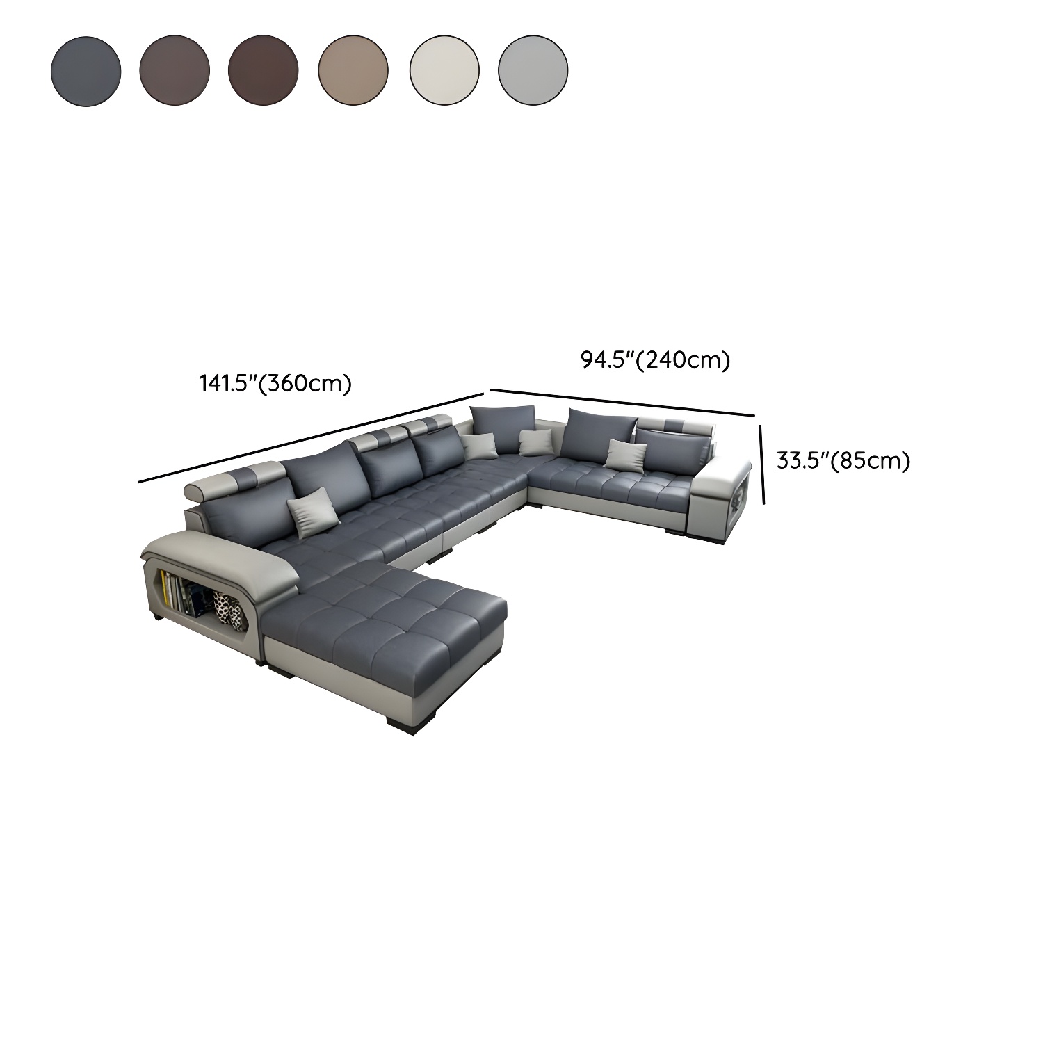 Modern U-Shape Sectional | Ormau - image 22