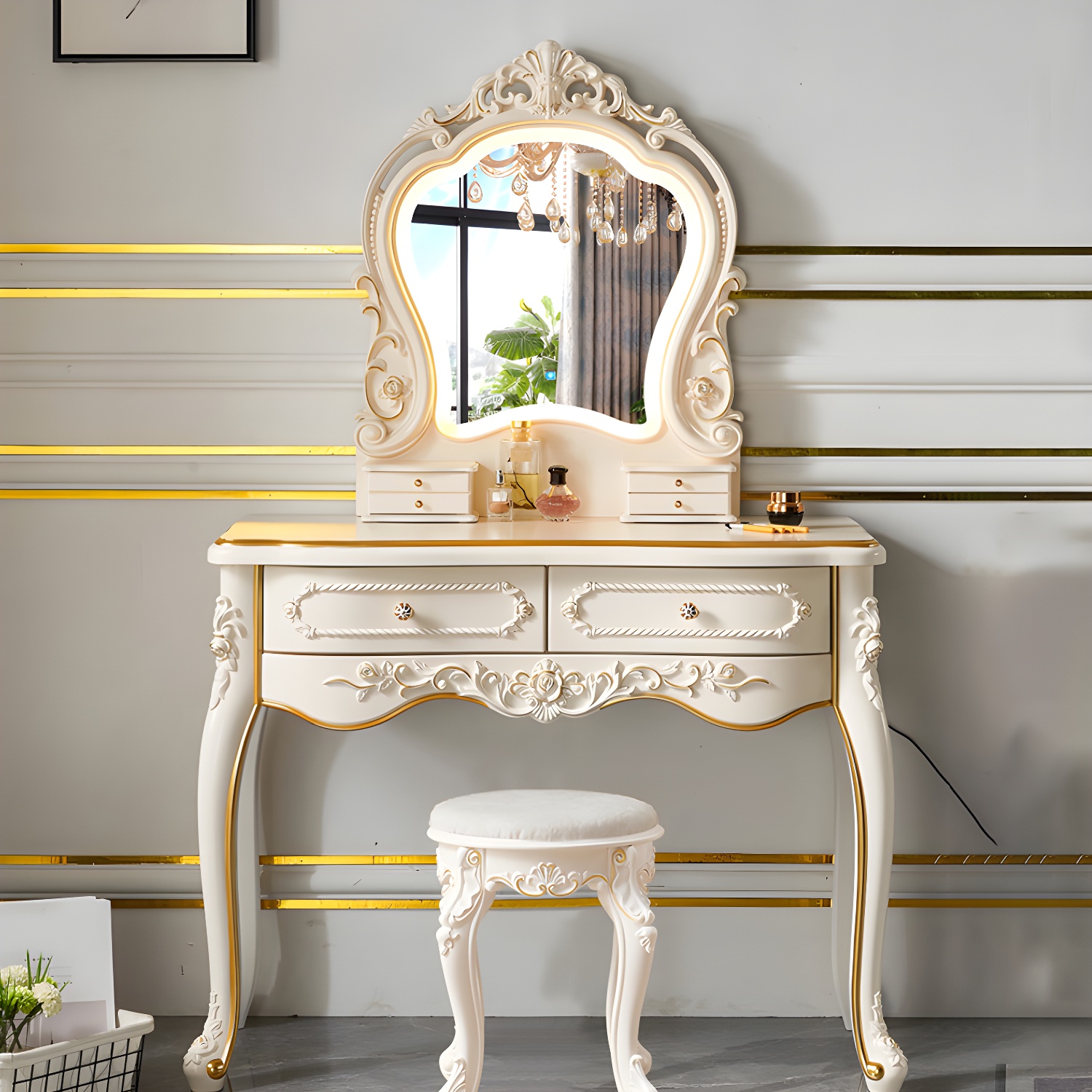Victorian Vanity Set with Mirror | Ormau - image 21