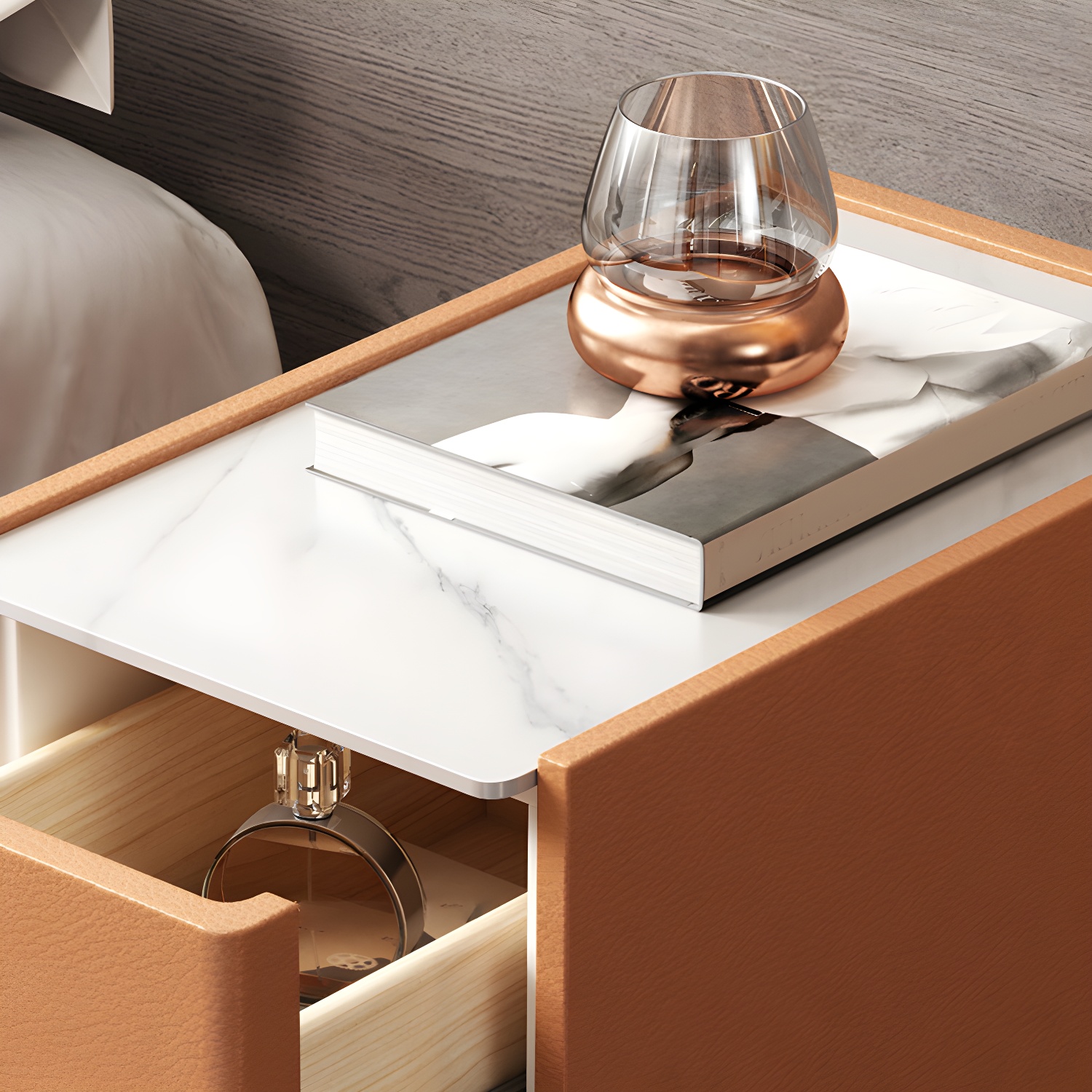 Luxe Leather Nightstand | Ormau - image 16
