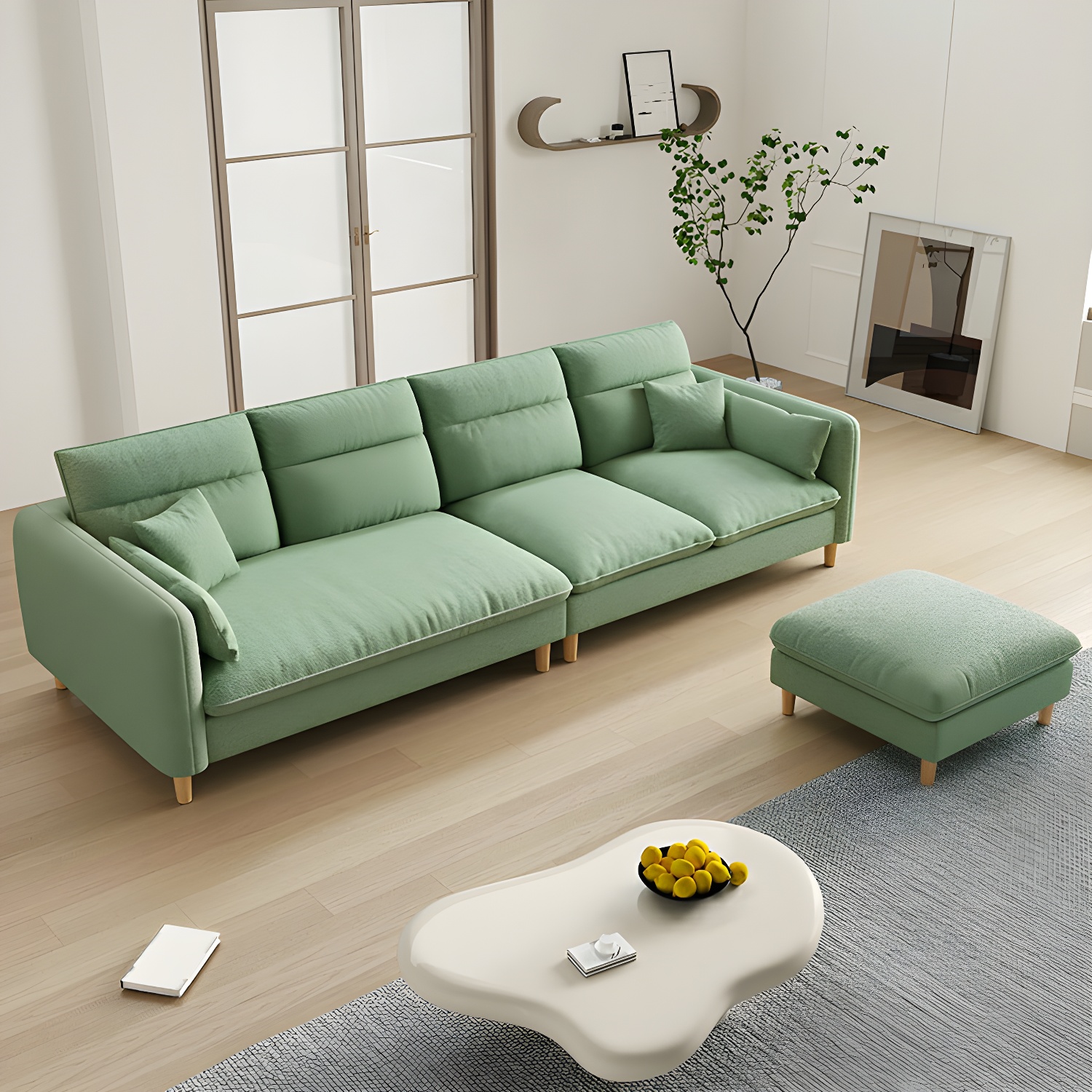 Modern Sectional Sofa Set with Ottoman | Ormau - image 10