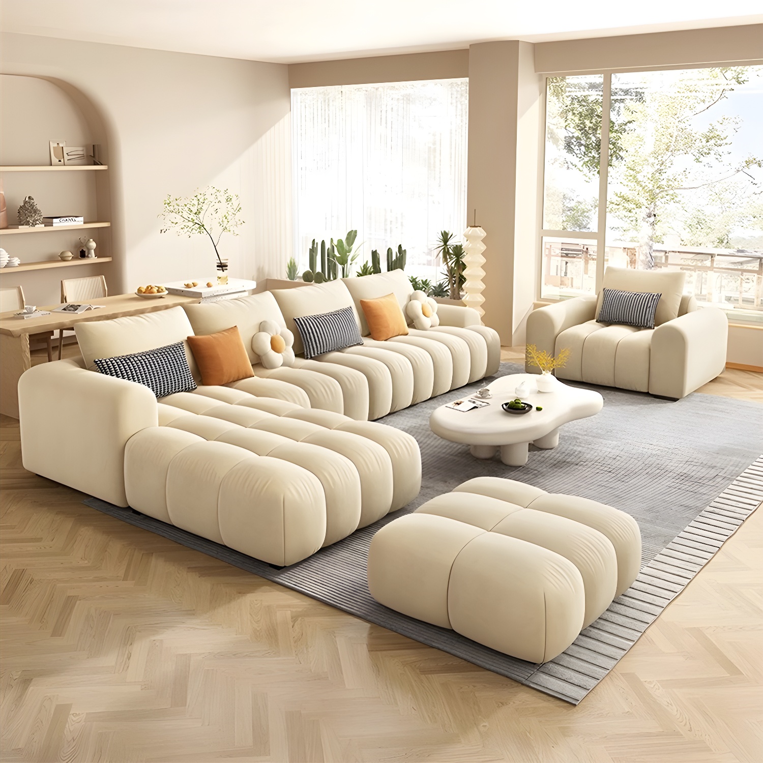 Suede Sectional Sofa | Ormau - image 17