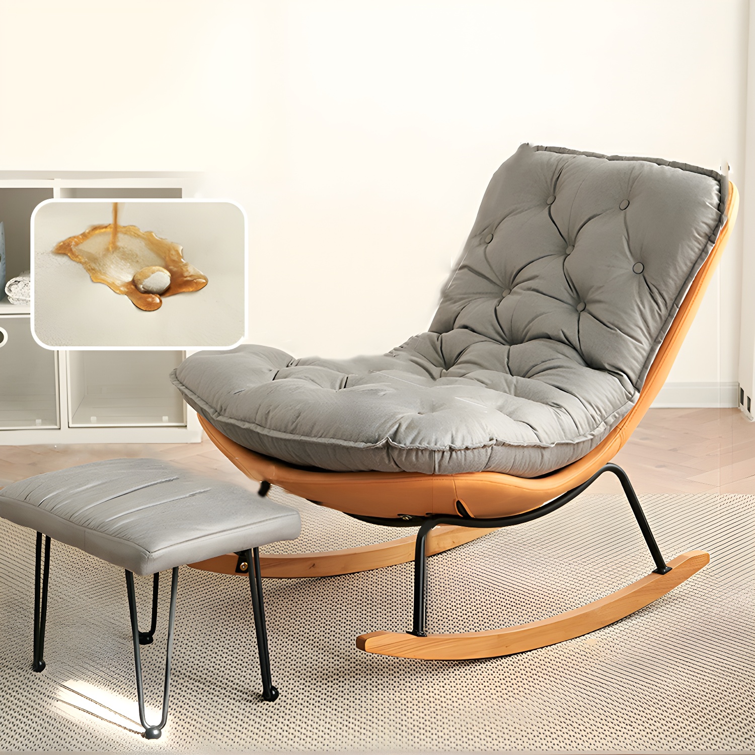 Button-Tufted Rocking Chair | Ormau - image 26