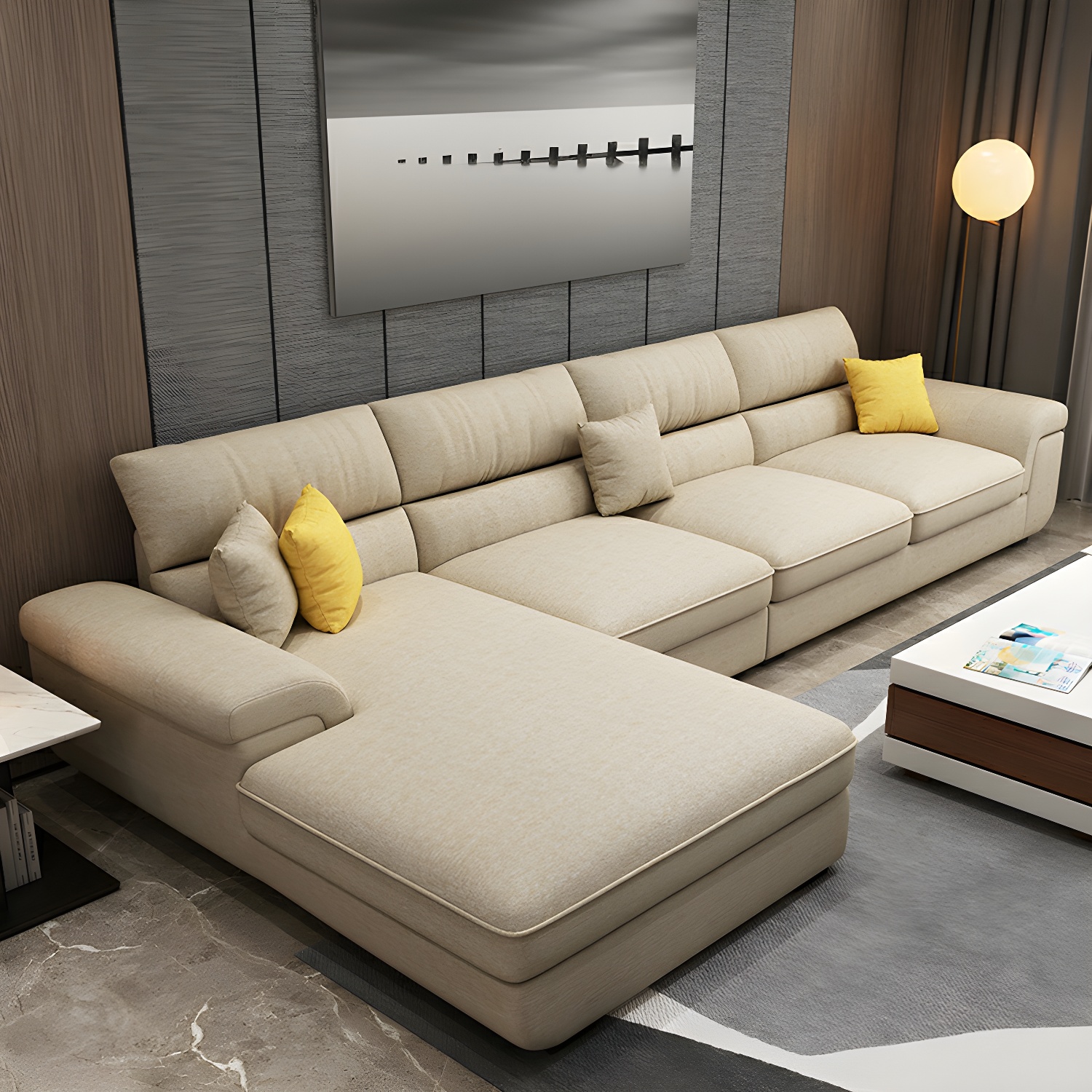 Modern Pillow Top Sectional Sofa | Ormau - image 4